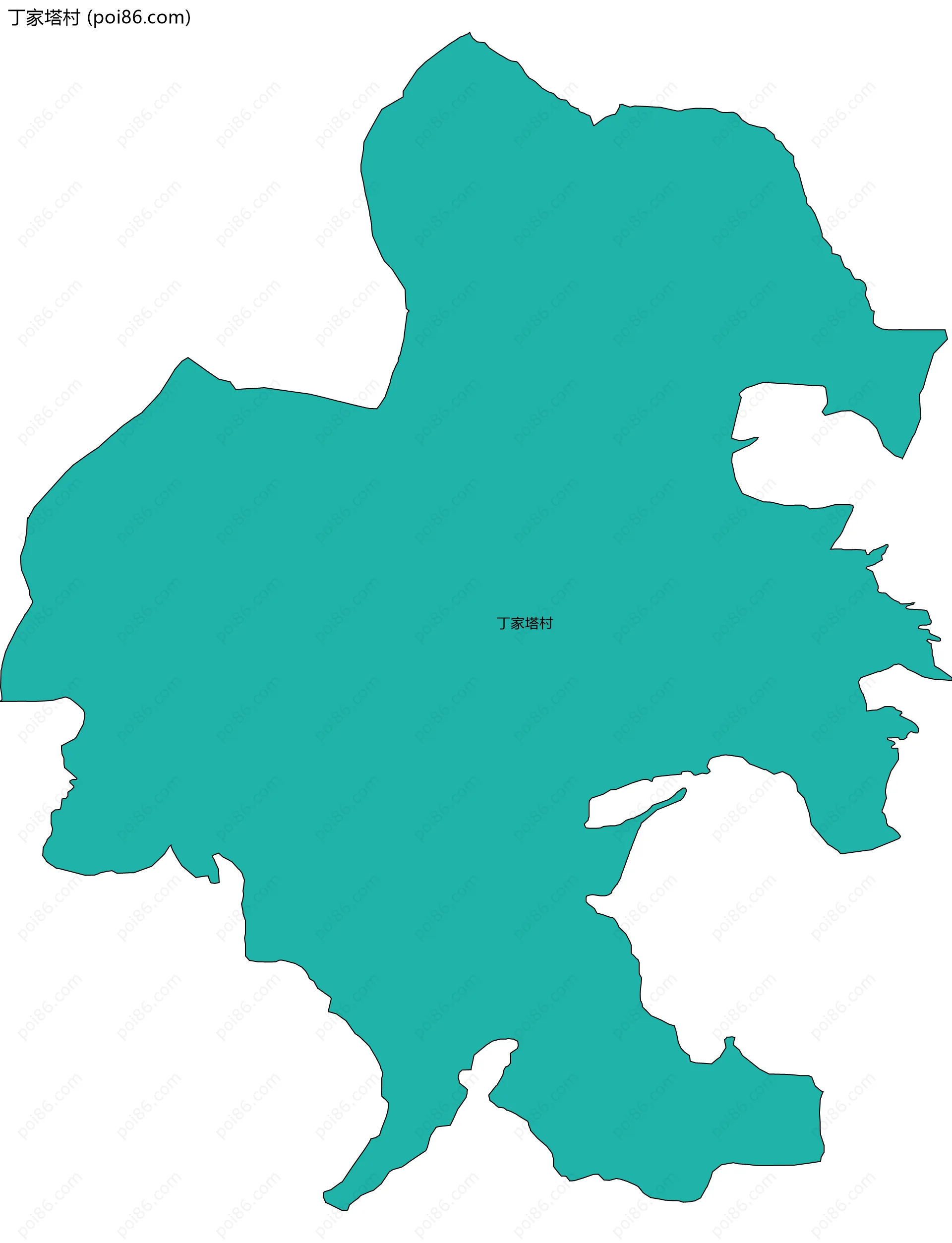 丁家塔村边界地图