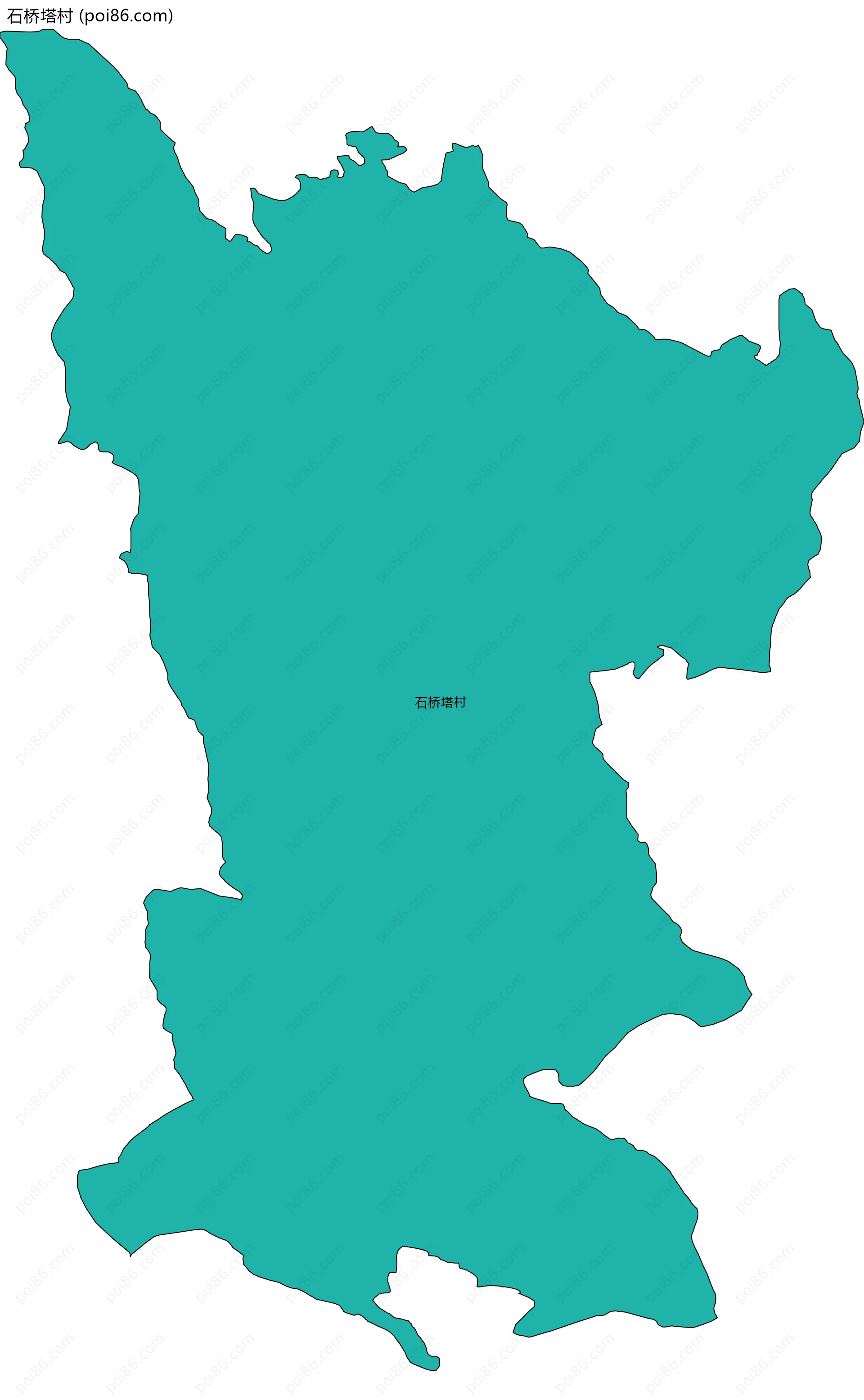 石桥塔村边界地图