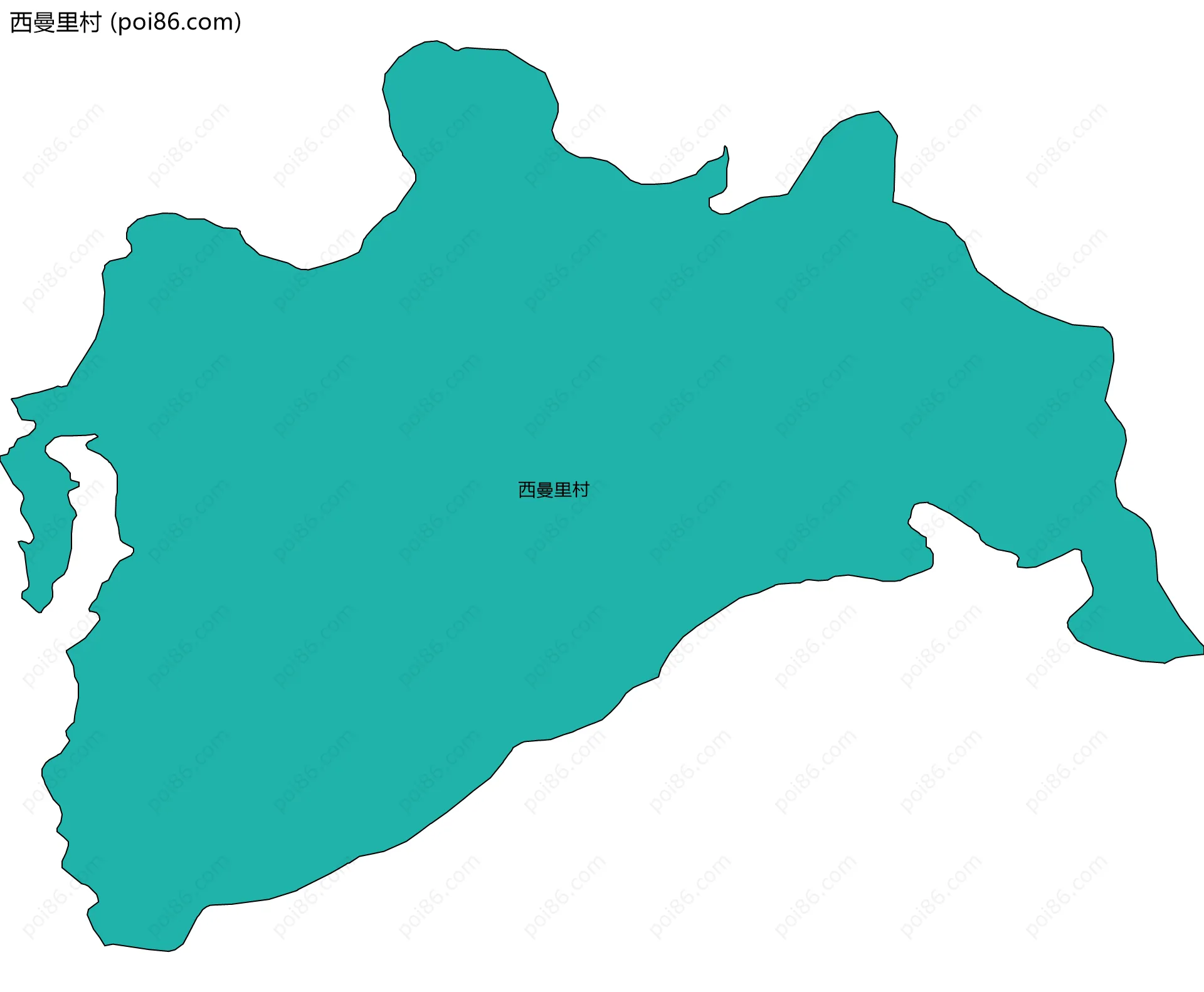 西曼里村边界地图
