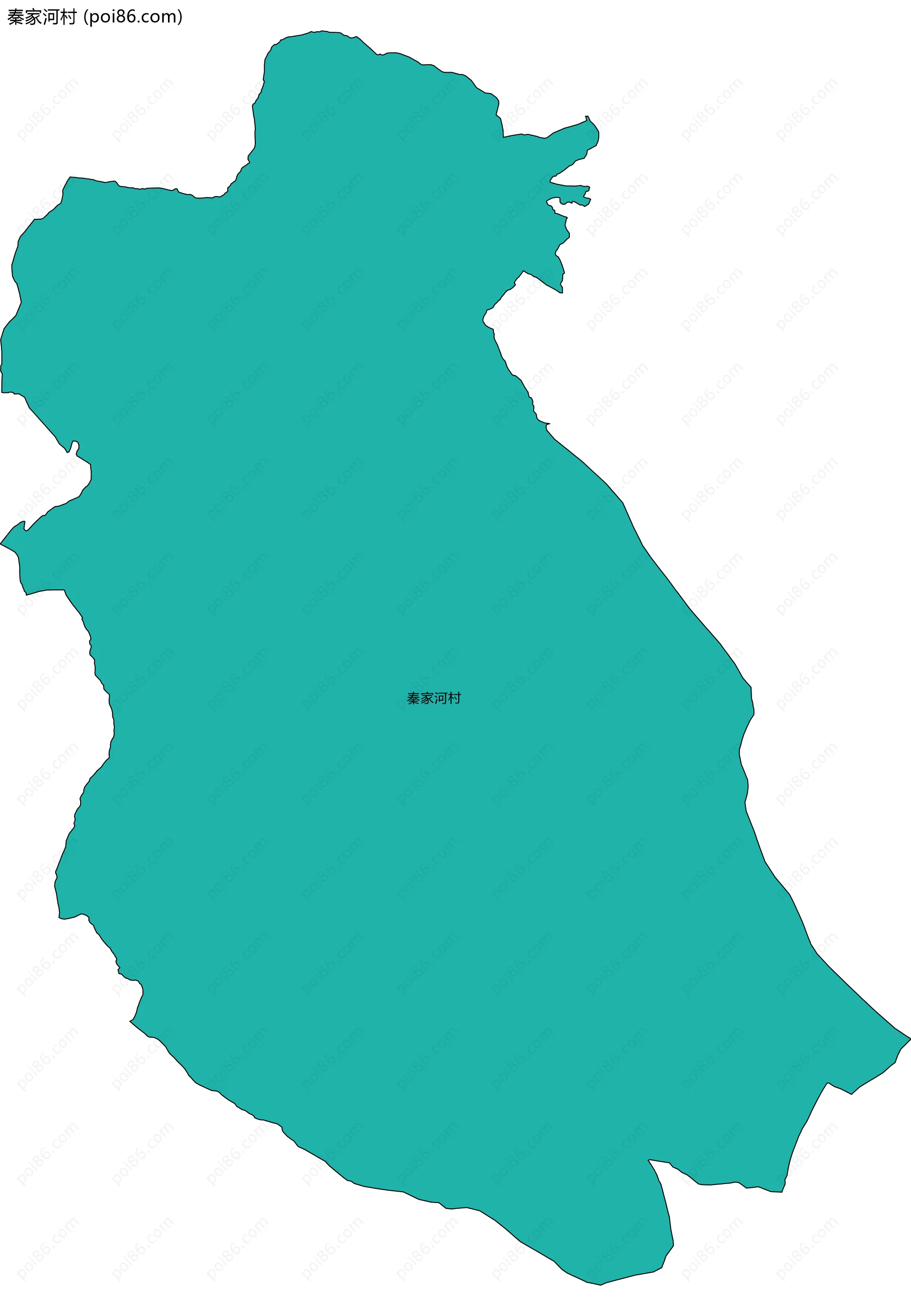 秦家河村边界地图