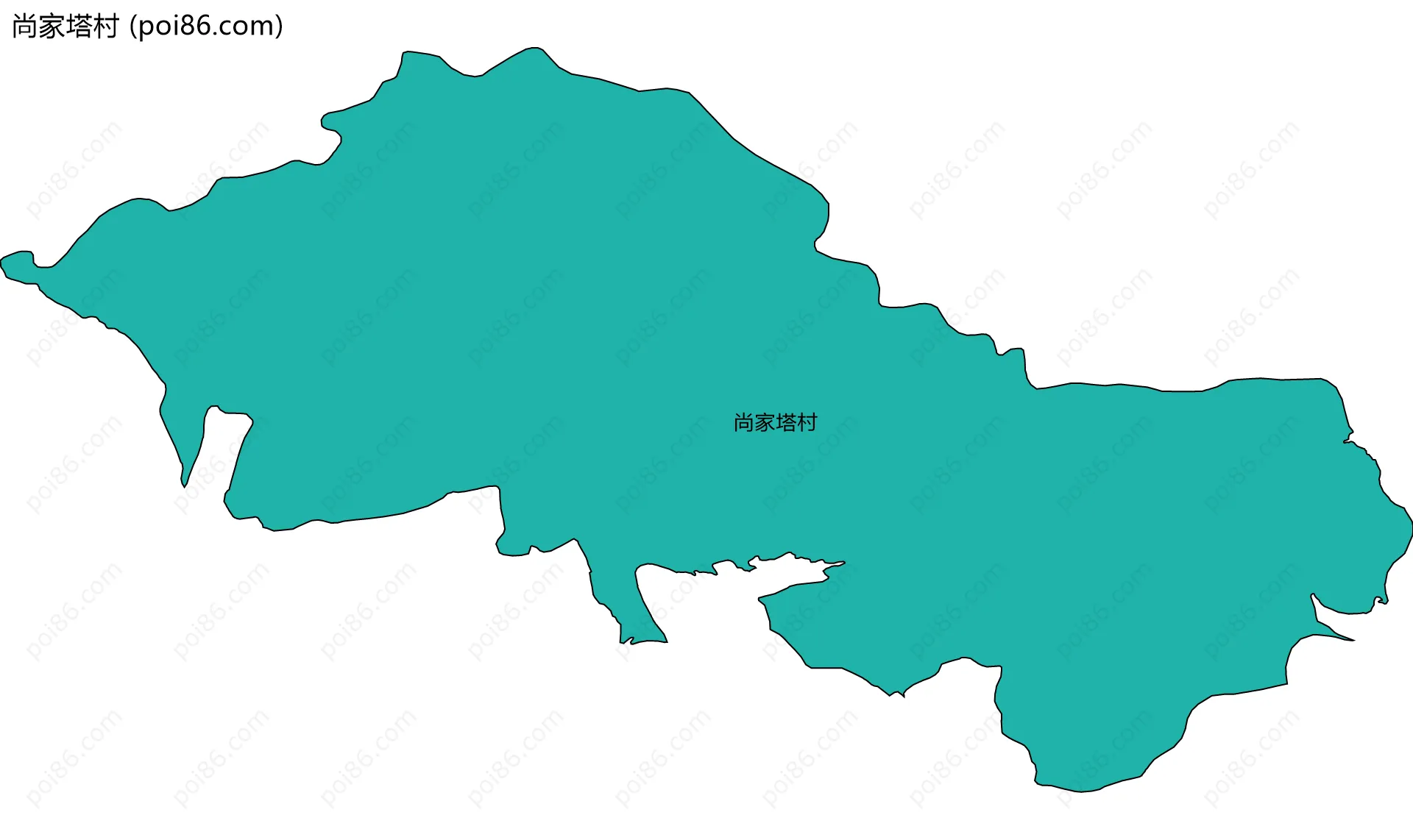 尚家塔村边界地图