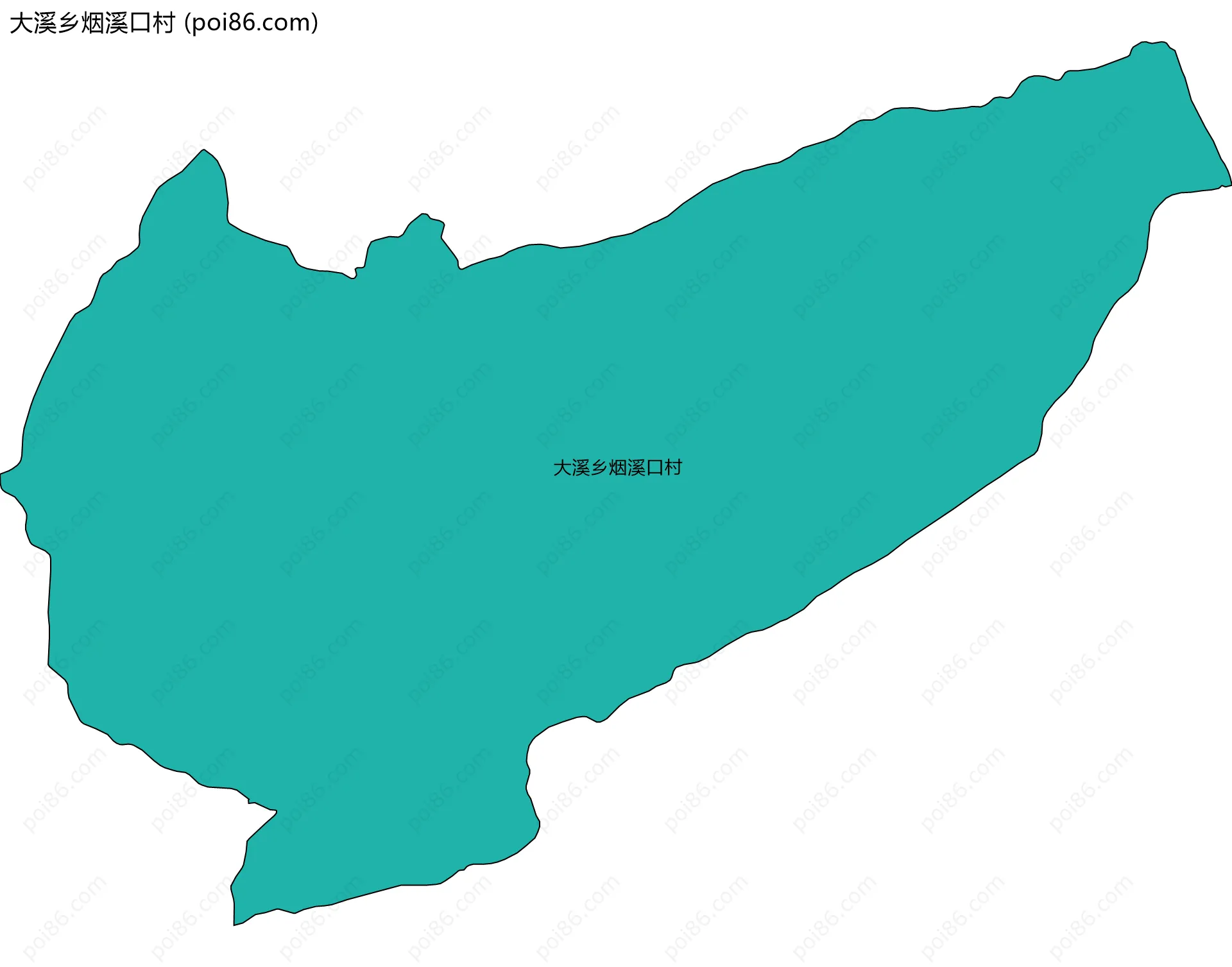 大溪乡烟溪口村边界地图