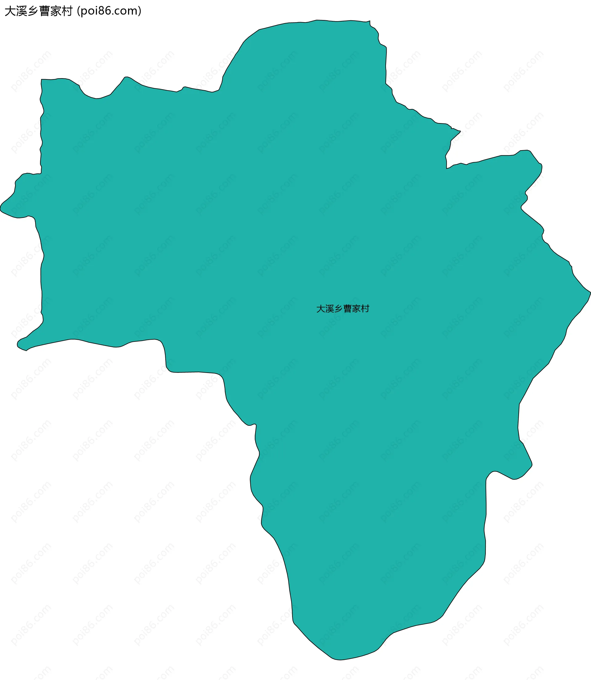 大溪乡曹家村边界地图