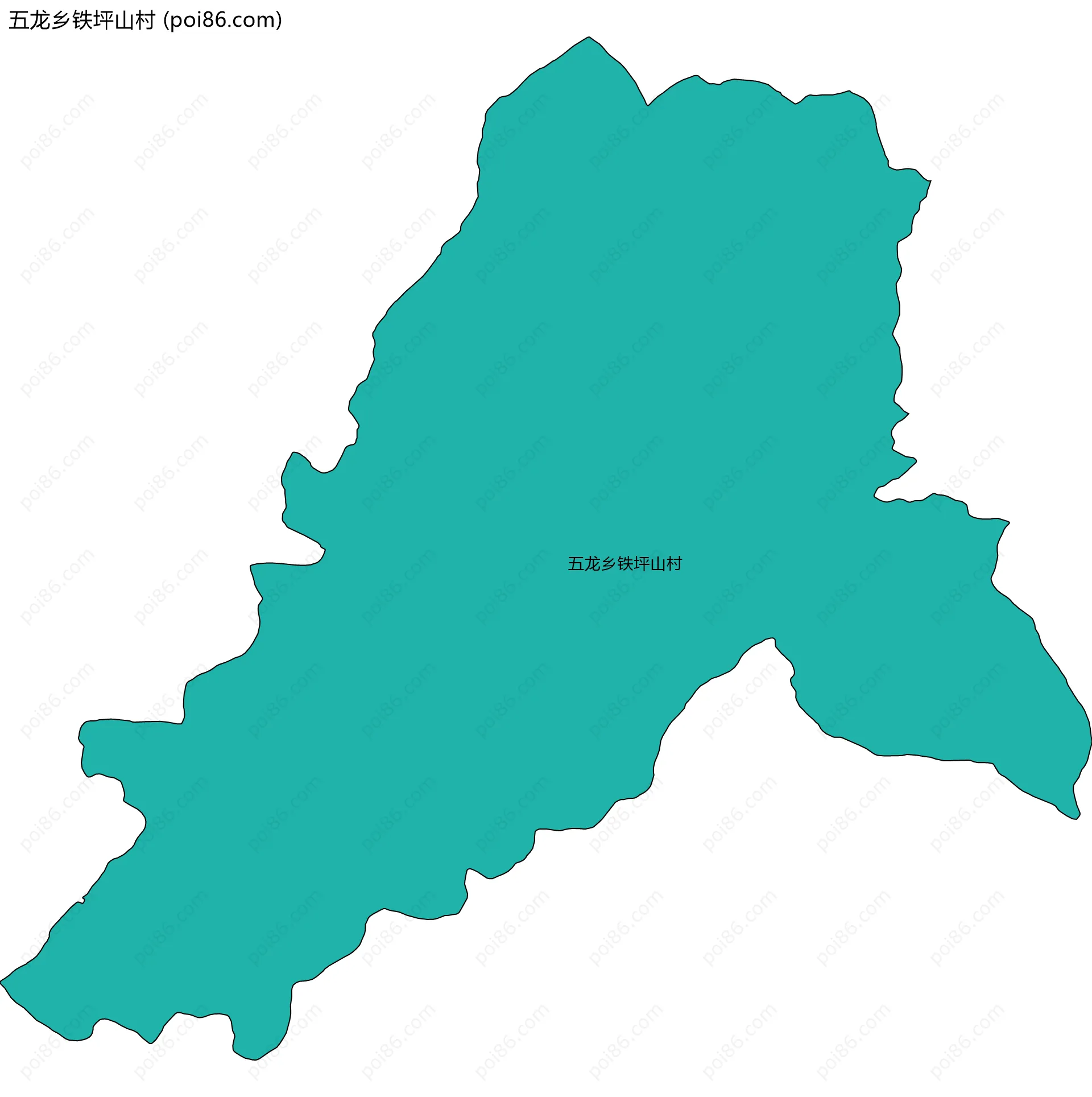 五龙乡铁坪山村边界地图