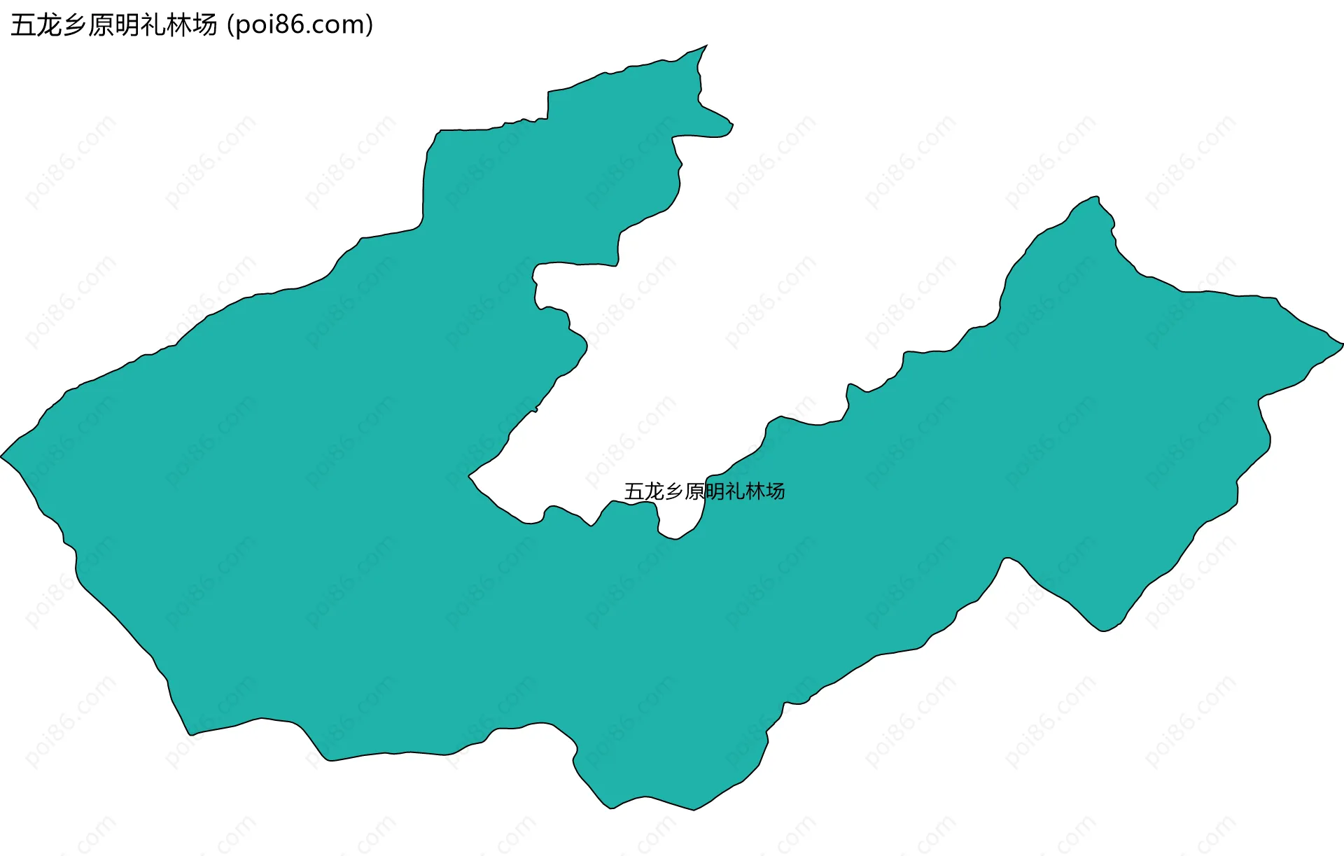 五龙乡原明礼林场边界地图