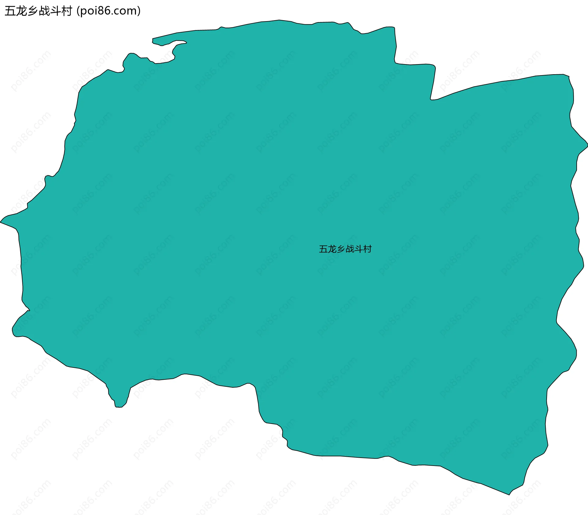 五龙乡战斗村边界地图