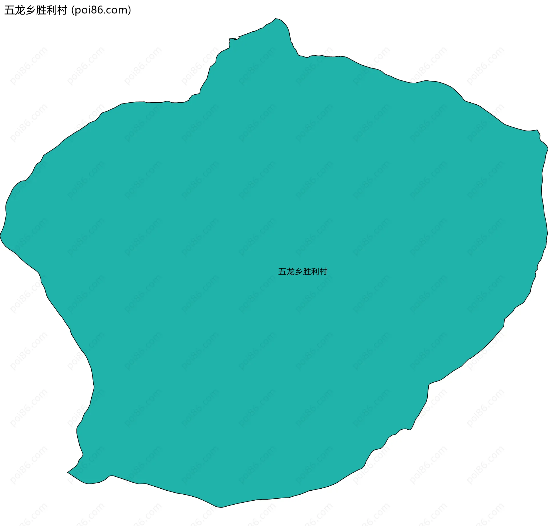 五龙乡胜利村边界地图