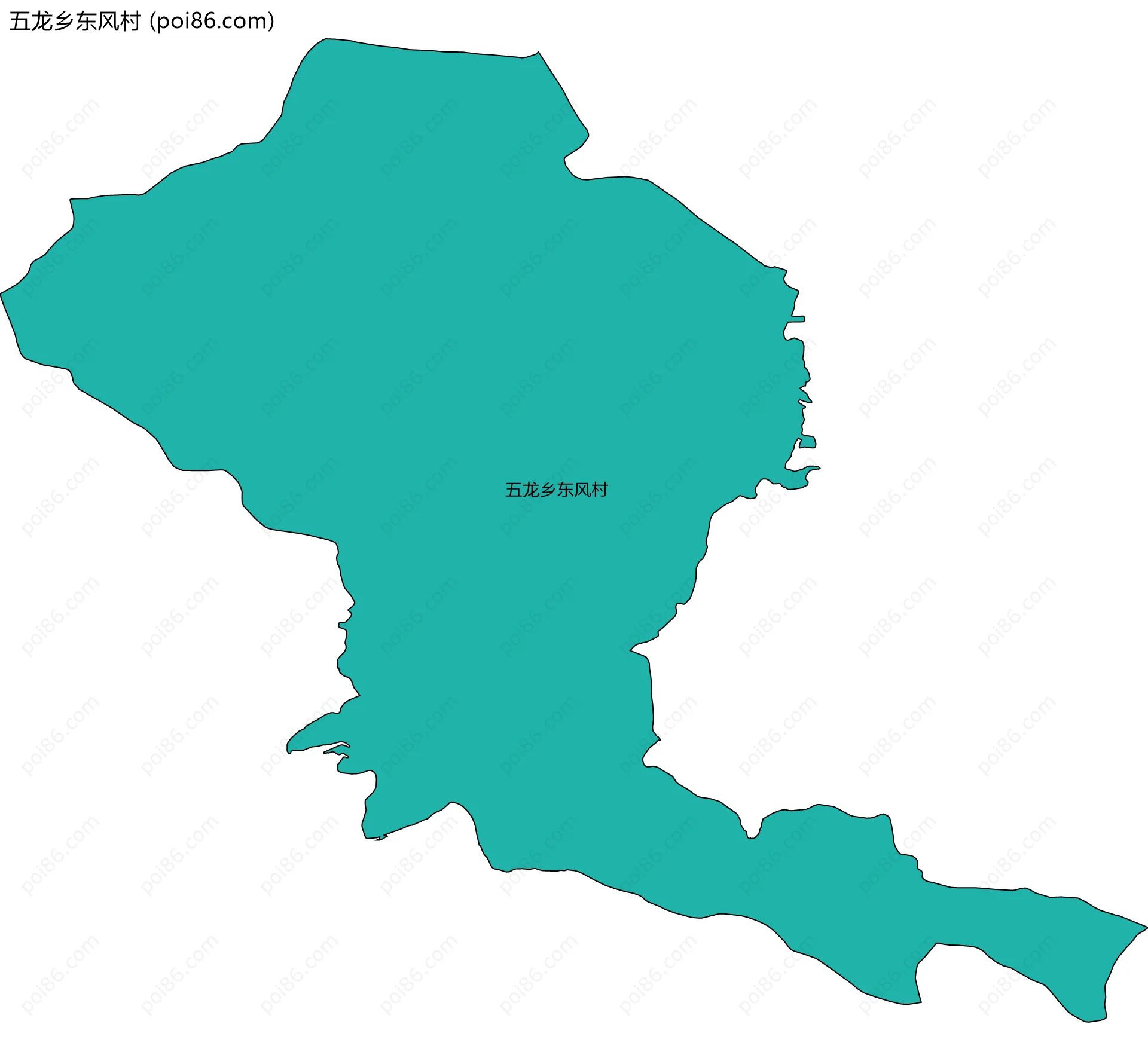 五龙乡东风村边界地图