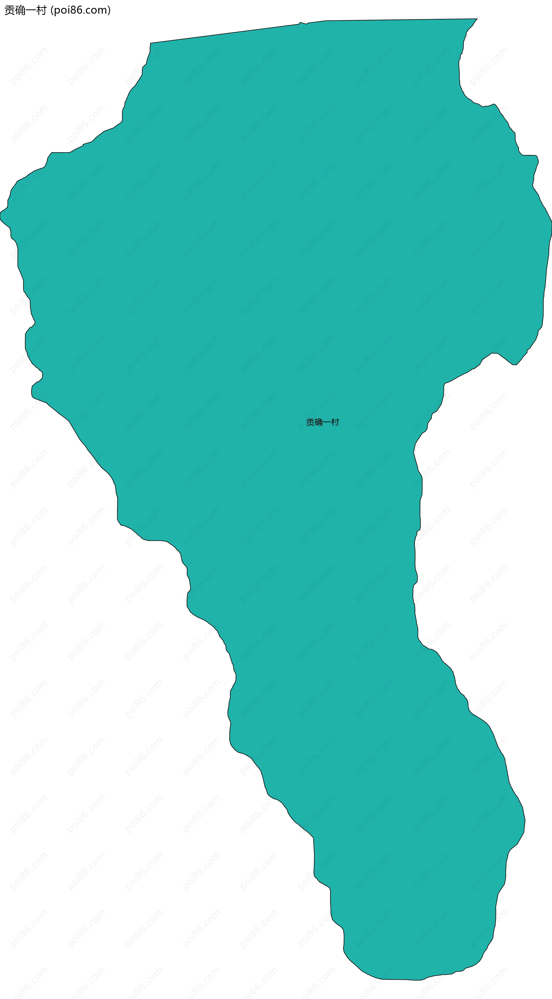 贡确一村边界地图