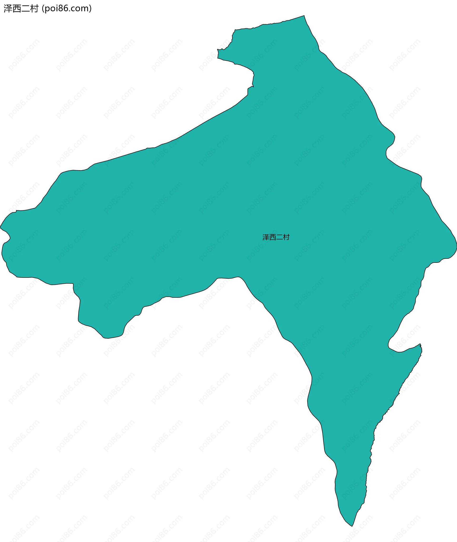 泽西二村边界地图