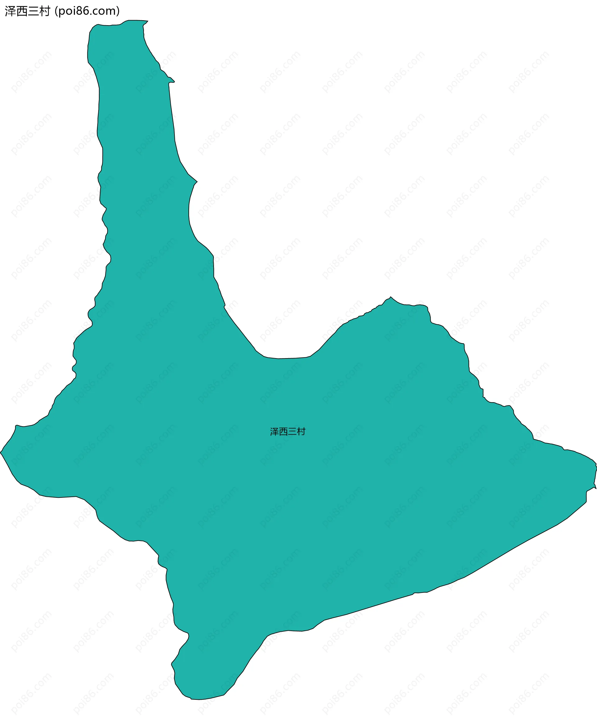 泽西三村边界地图