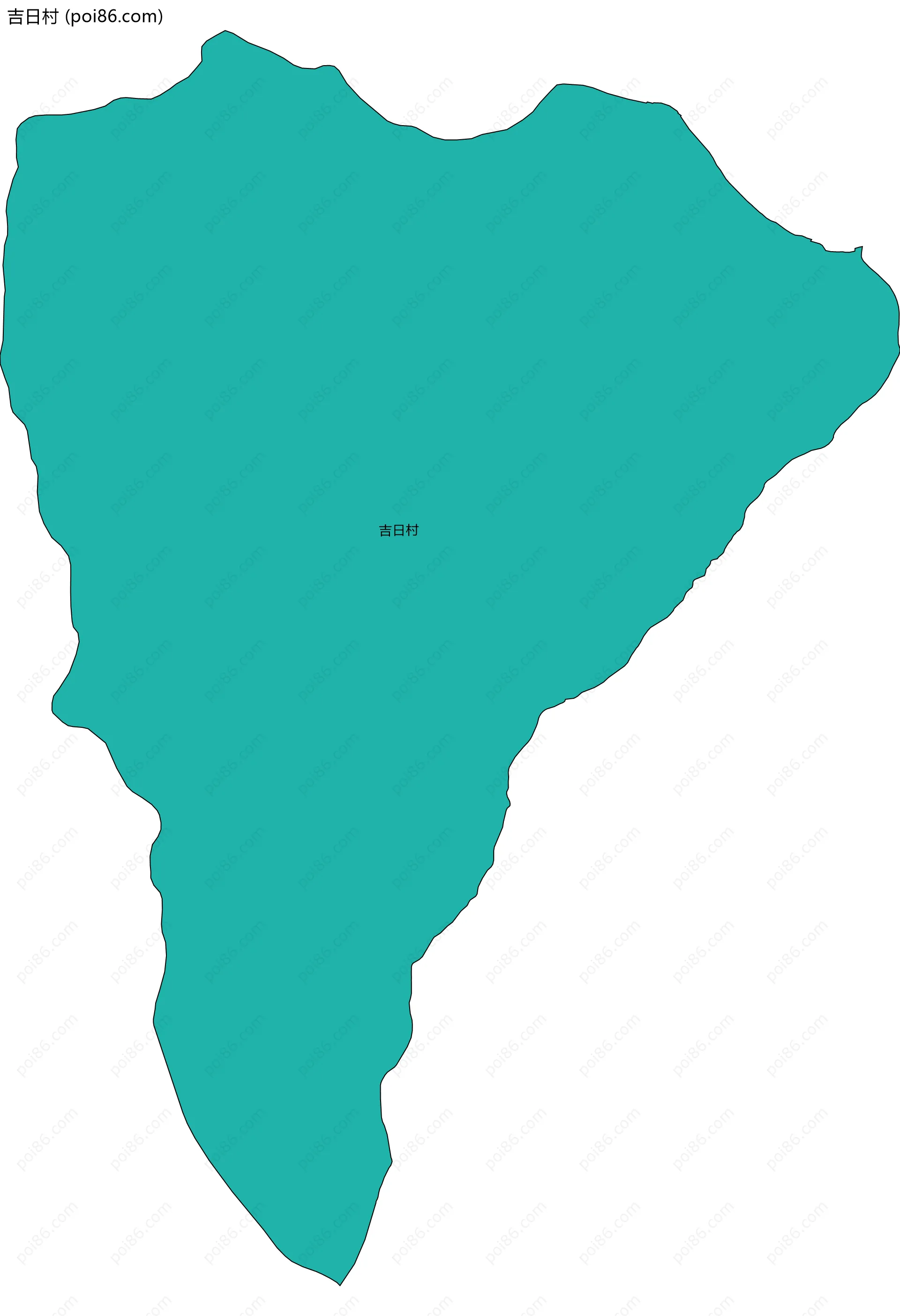吉日村边界地图