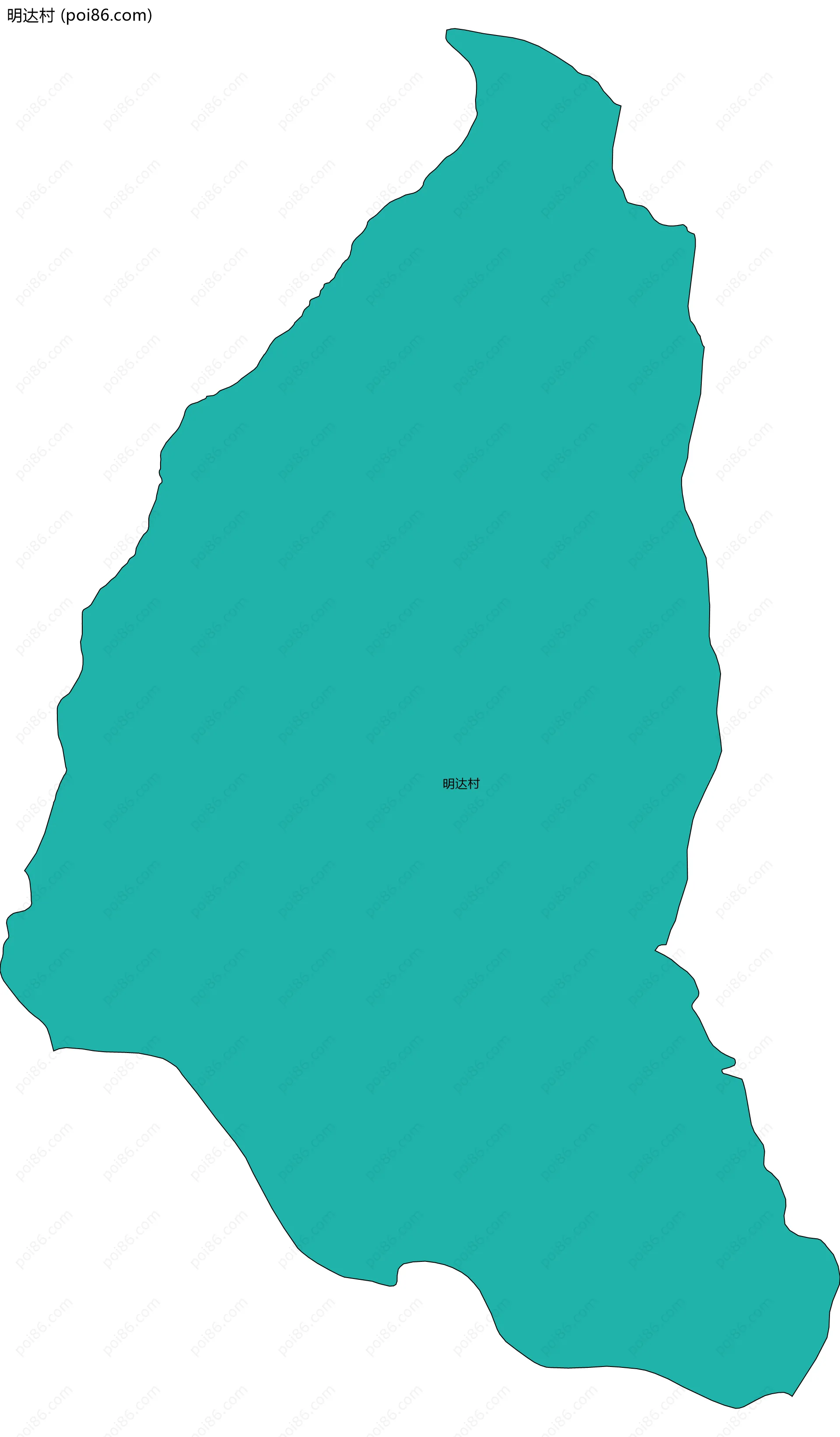 明达村边界地图