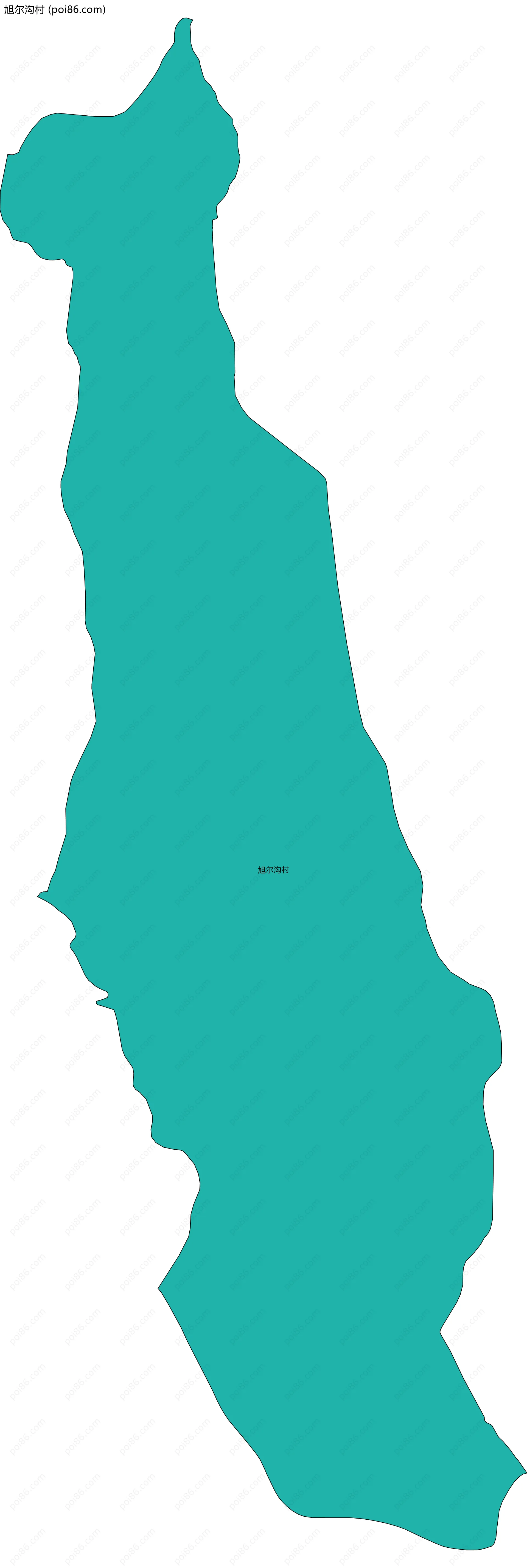 旭尔沟村边界地图