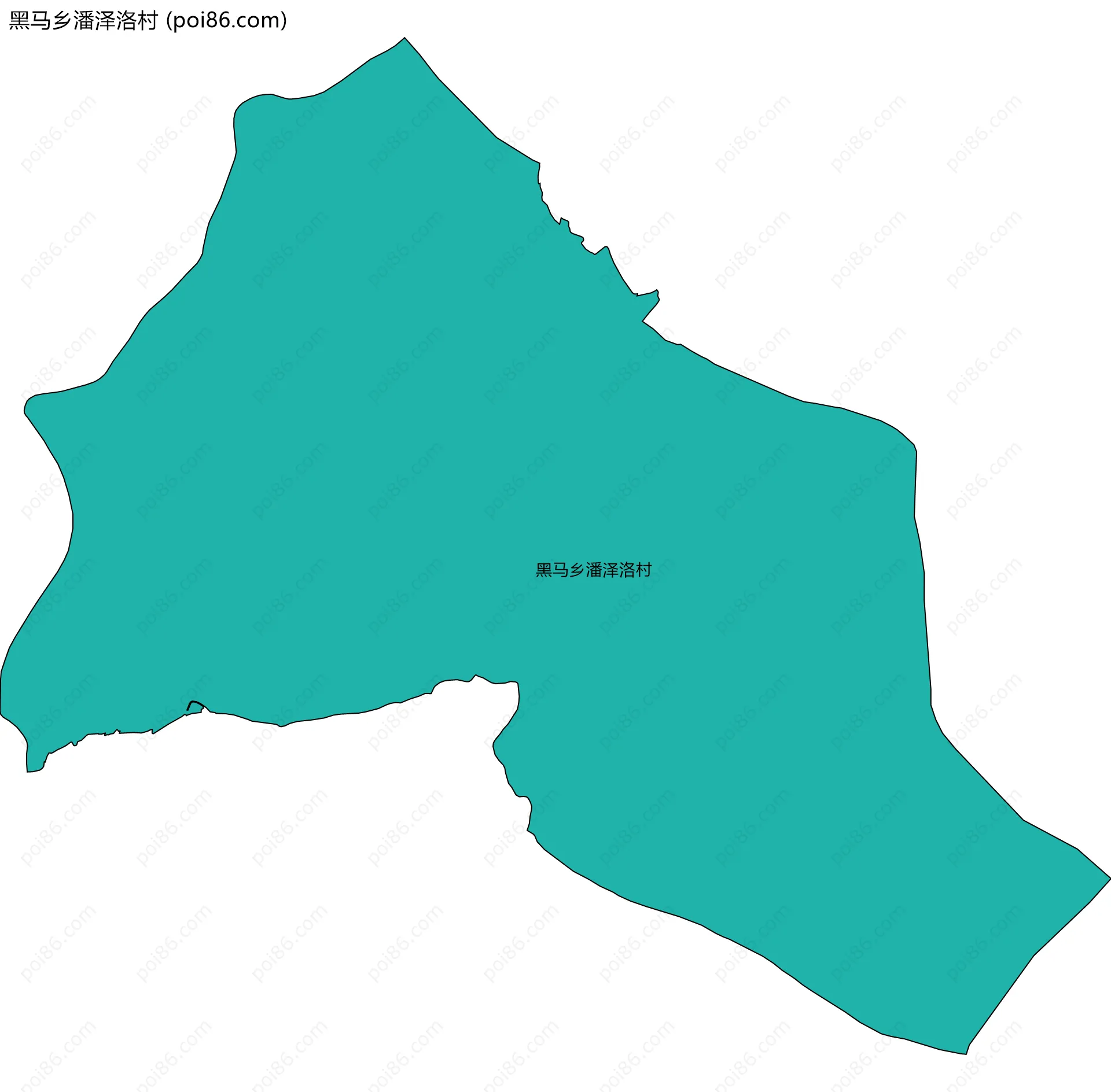 黑马乡潘泽洛村边界地图