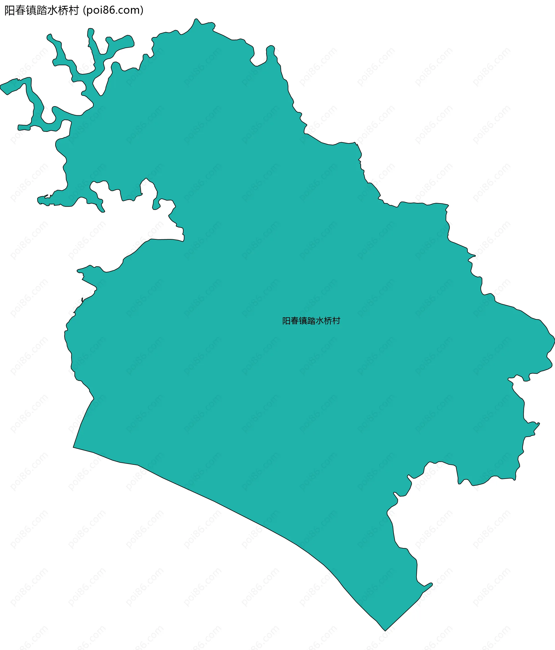 阳春镇踏水桥村边界地图