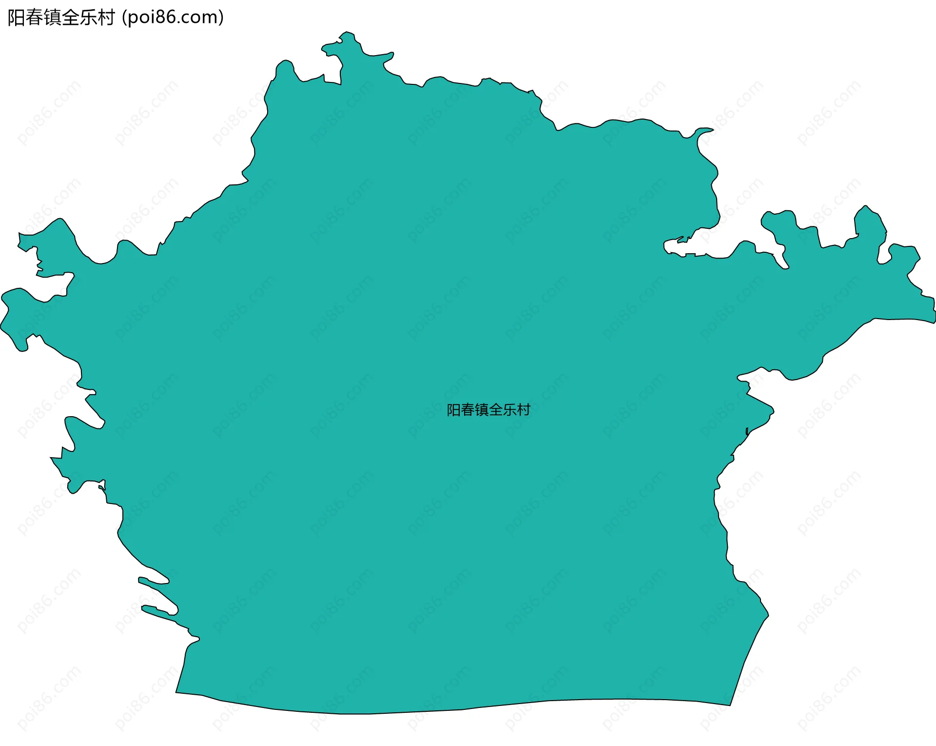 阳春镇全乐村边界地图