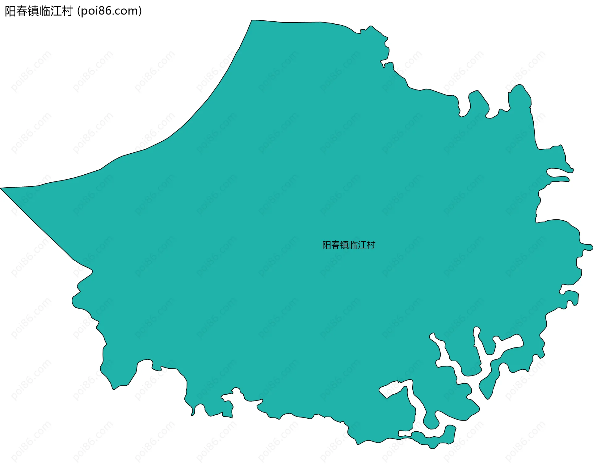 阳春镇临江村边界地图