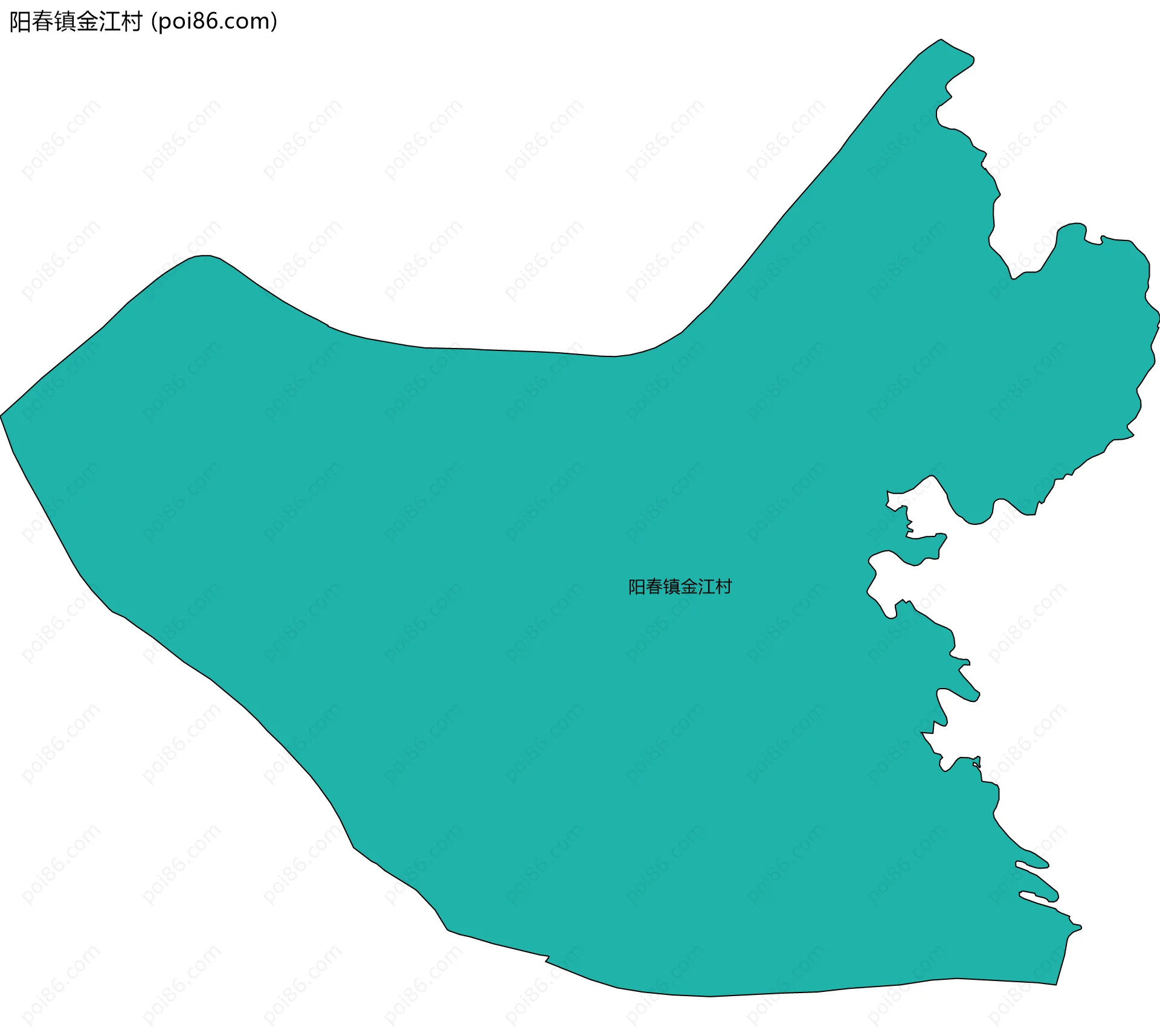 阳春镇金江村边界地图