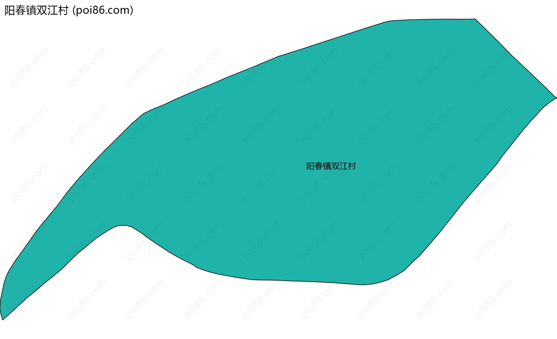 阳春镇双江村边界地图
