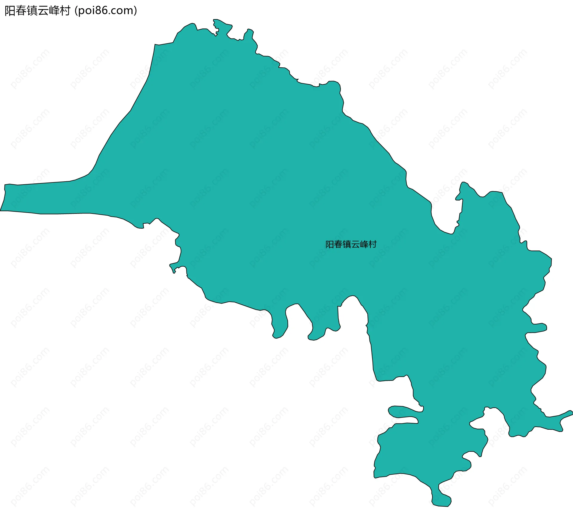 阳春镇云峰村边界地图