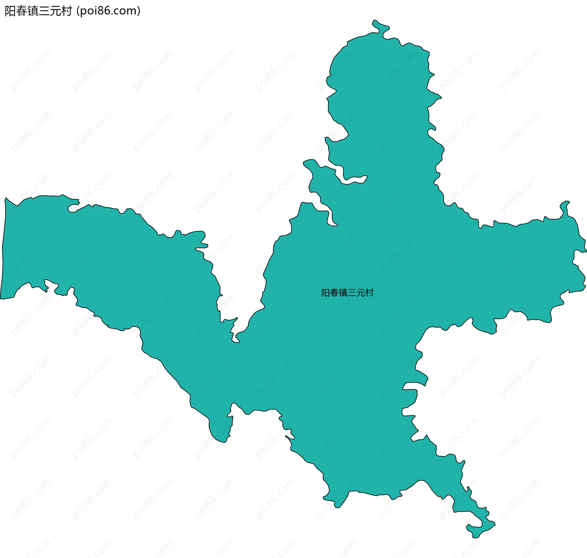 阳春镇三元村边界地图