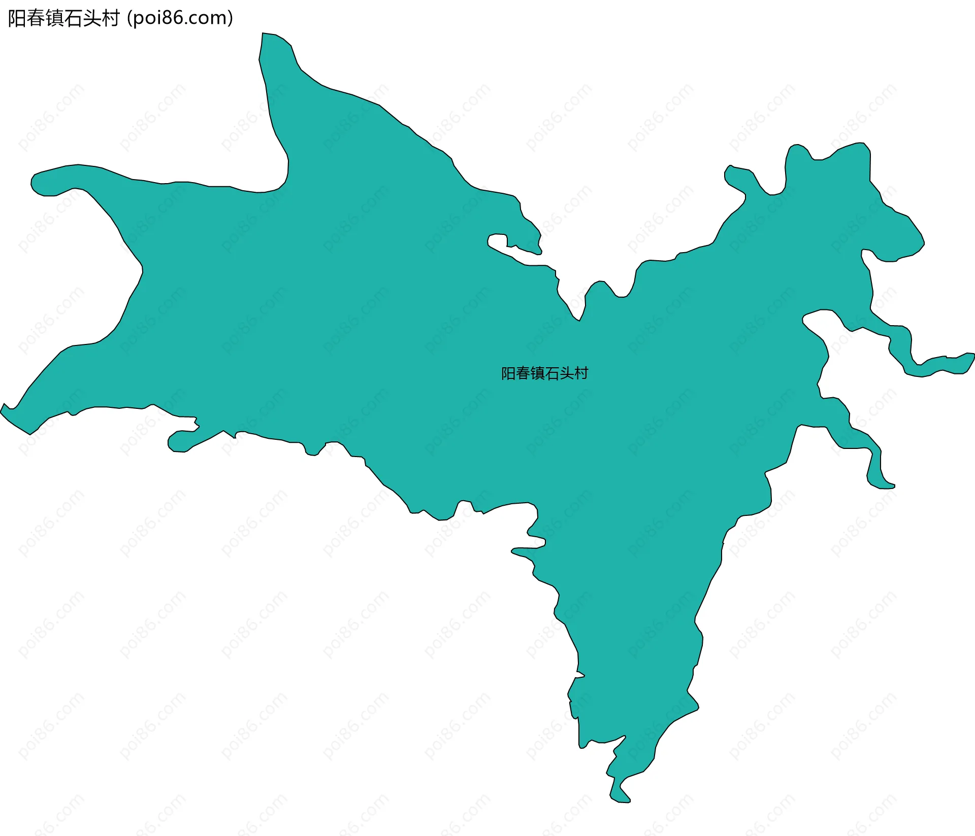 阳春镇石头村边界地图