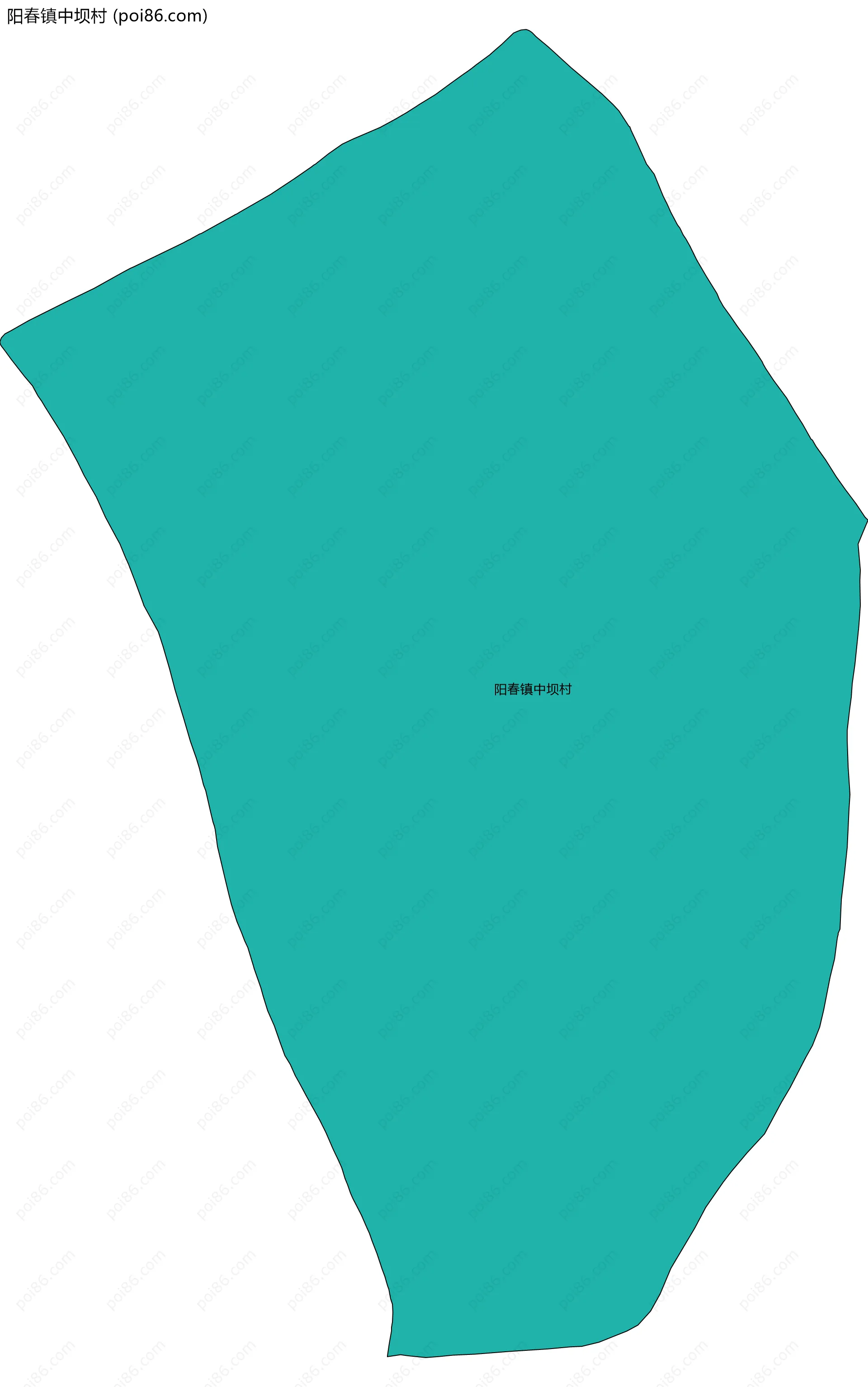 阳春镇中坝村边界地图