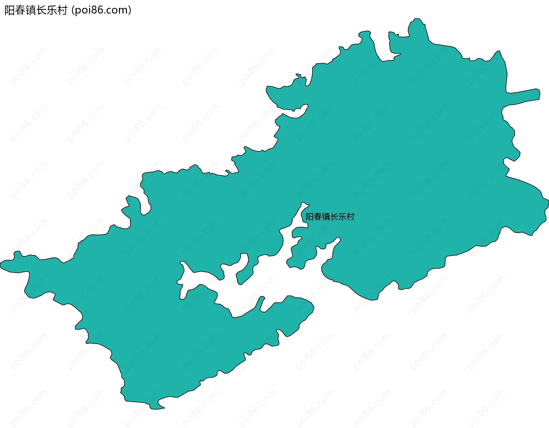 阳春镇长乐村边界地图