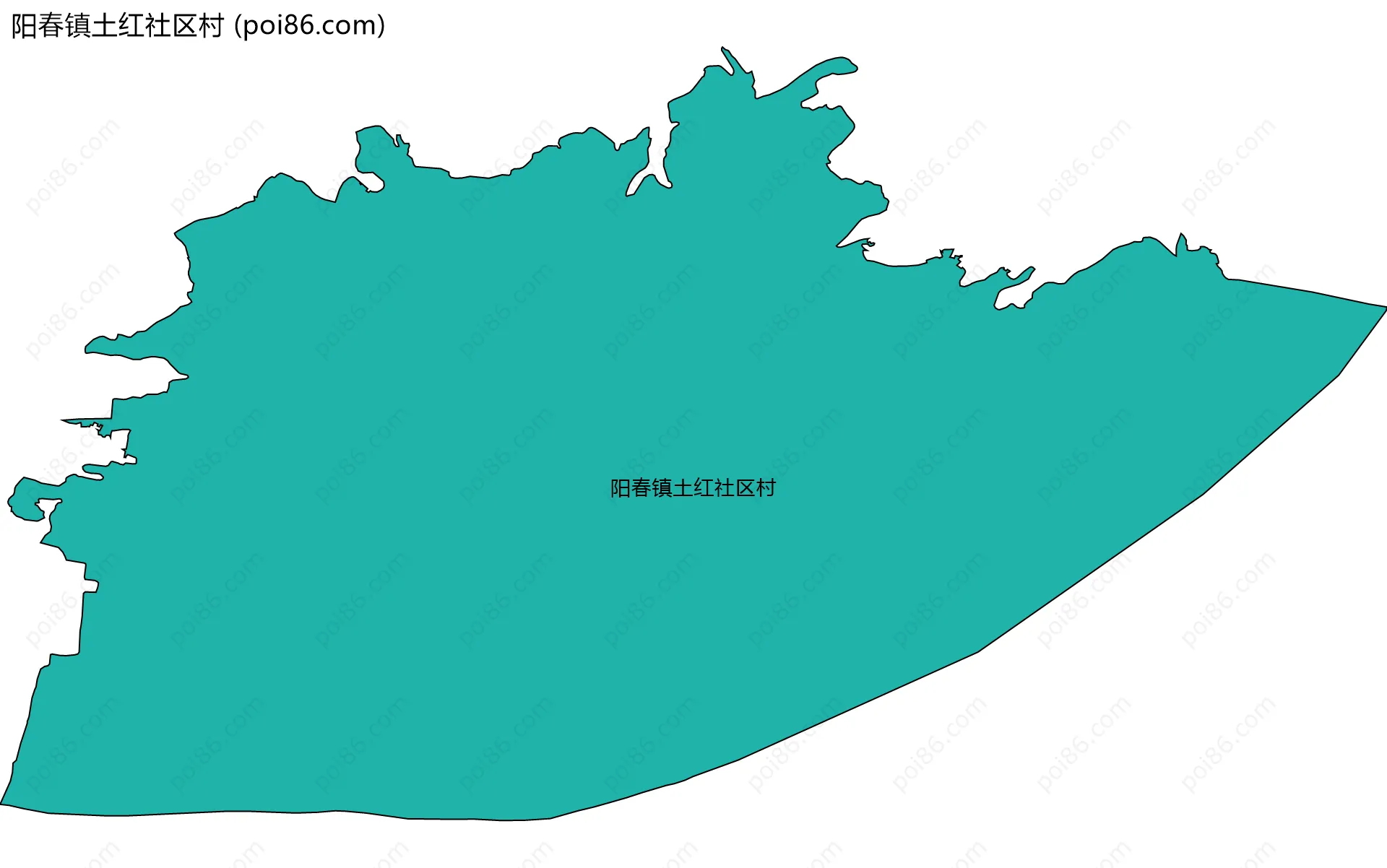 阳春镇土红社区村边界地图