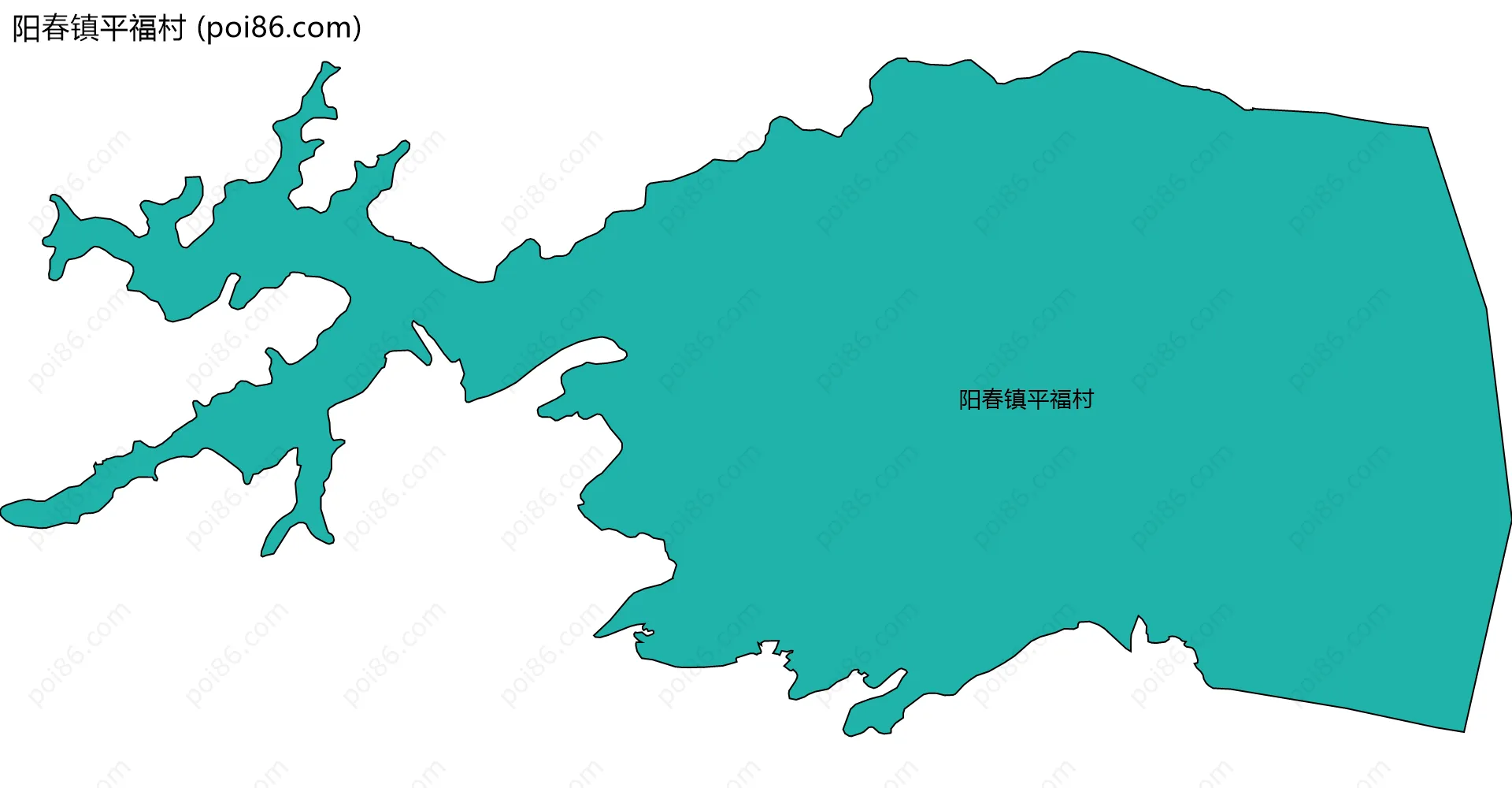 阳春镇平福村边界地图