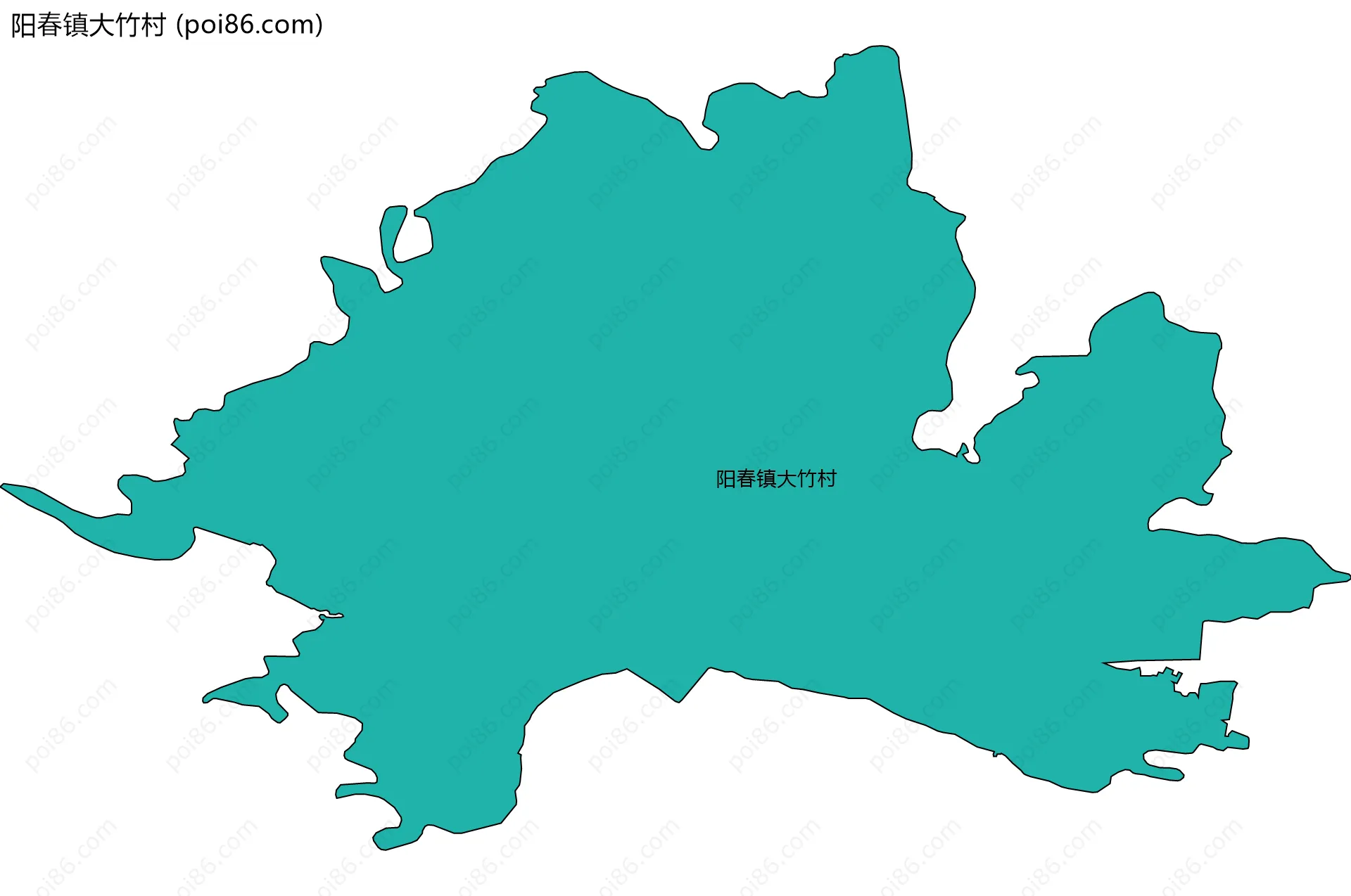 阳春镇大竹村边界地图