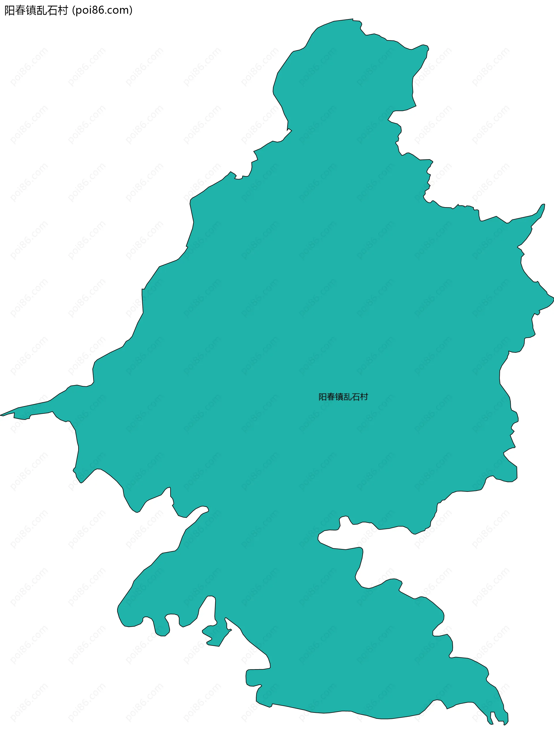 阳春镇乱石村边界地图