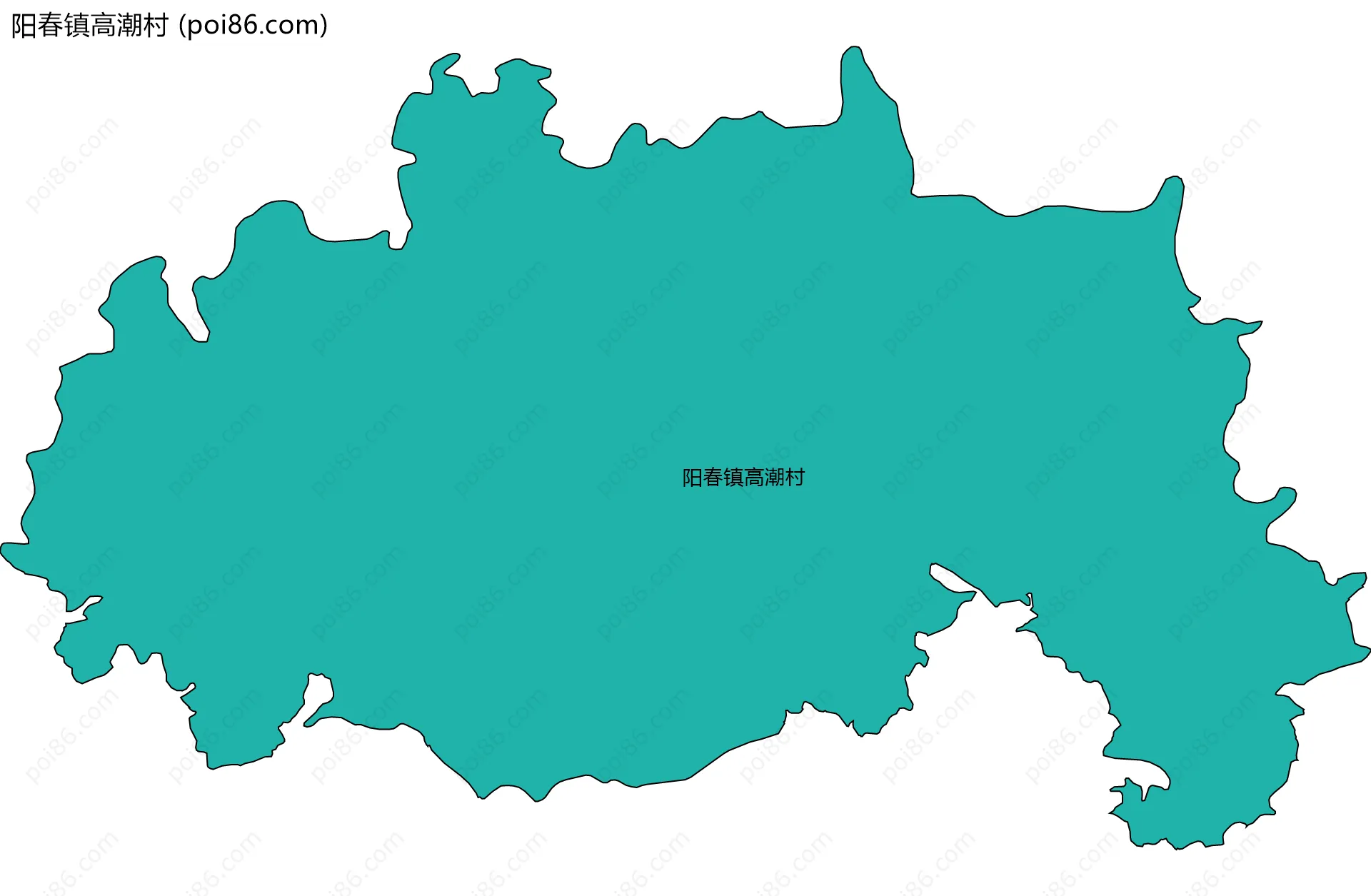 阳春镇高潮村边界地图