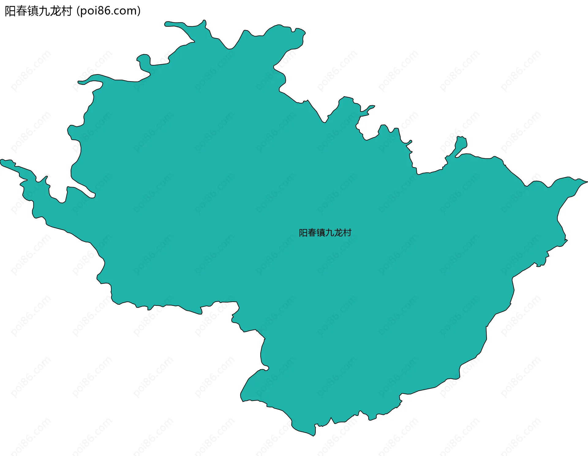 阳春镇九龙村边界地图