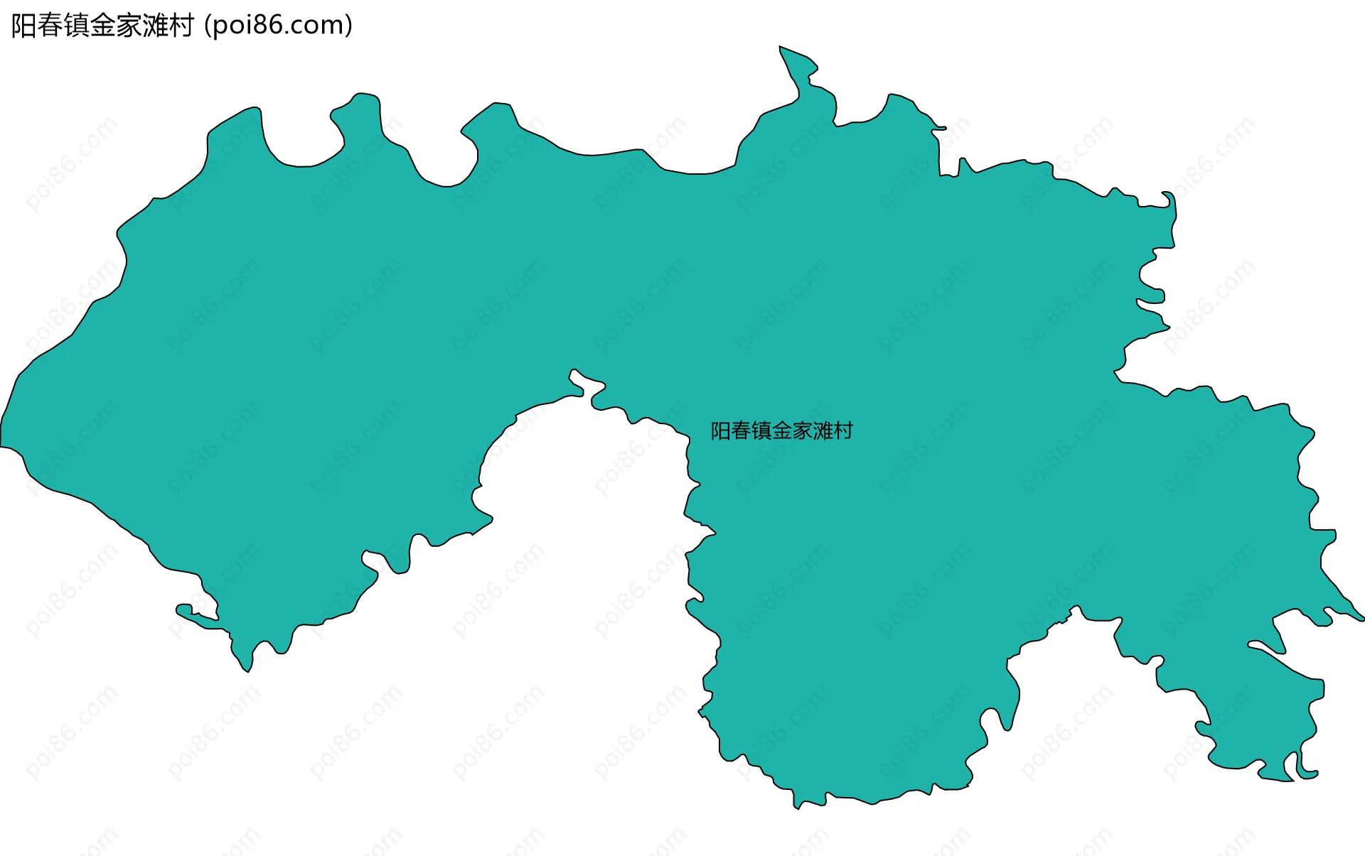 阳春镇金家滩村边界地图