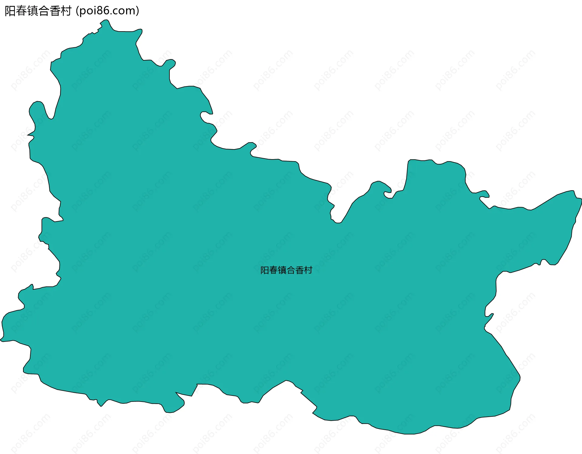 阳春镇合香村边界地图