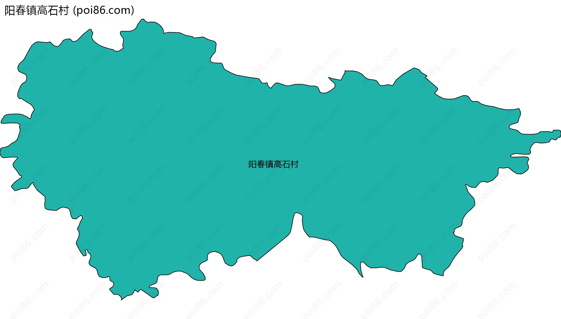 阳春镇高石村边界地图