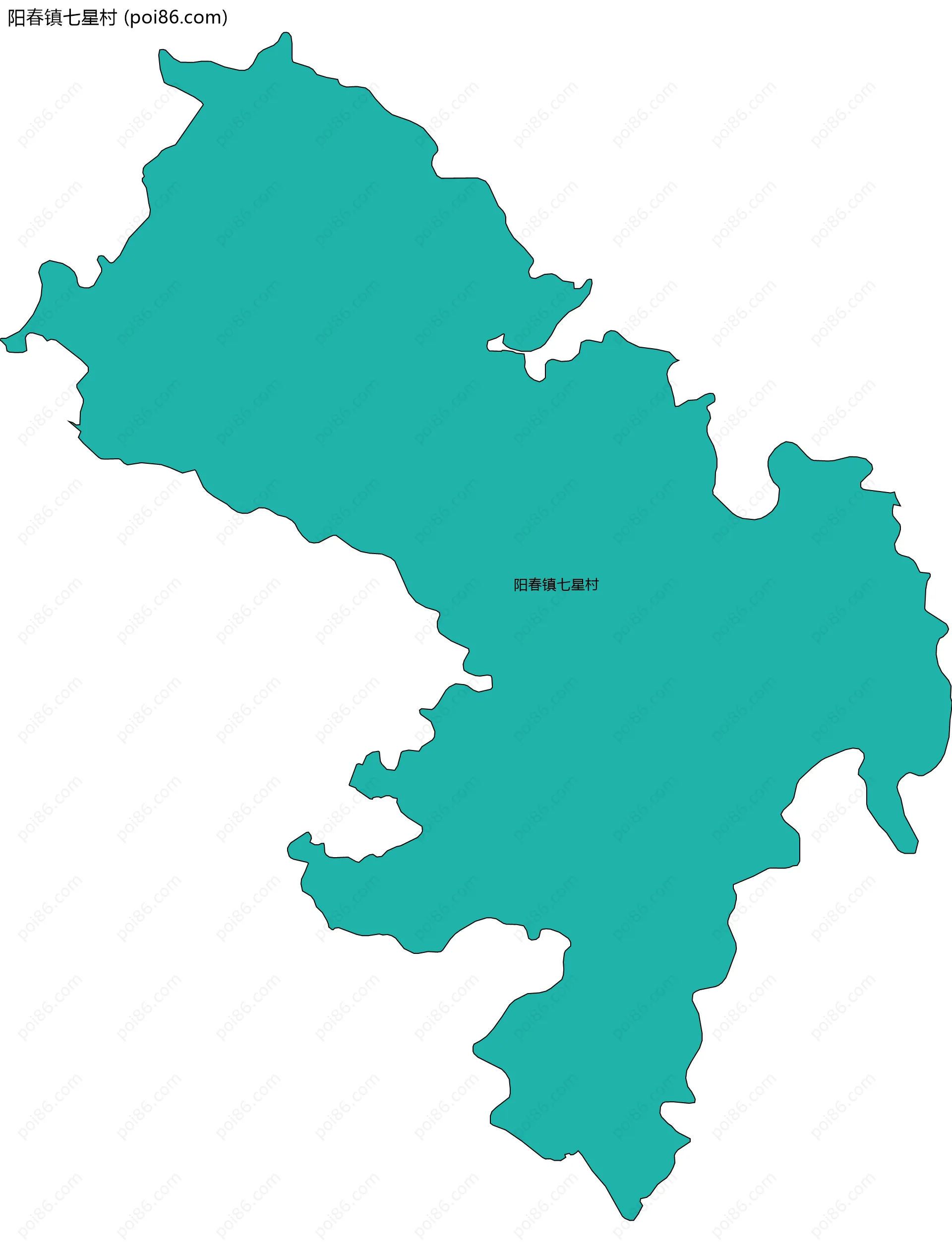 阳春镇七星村边界地图