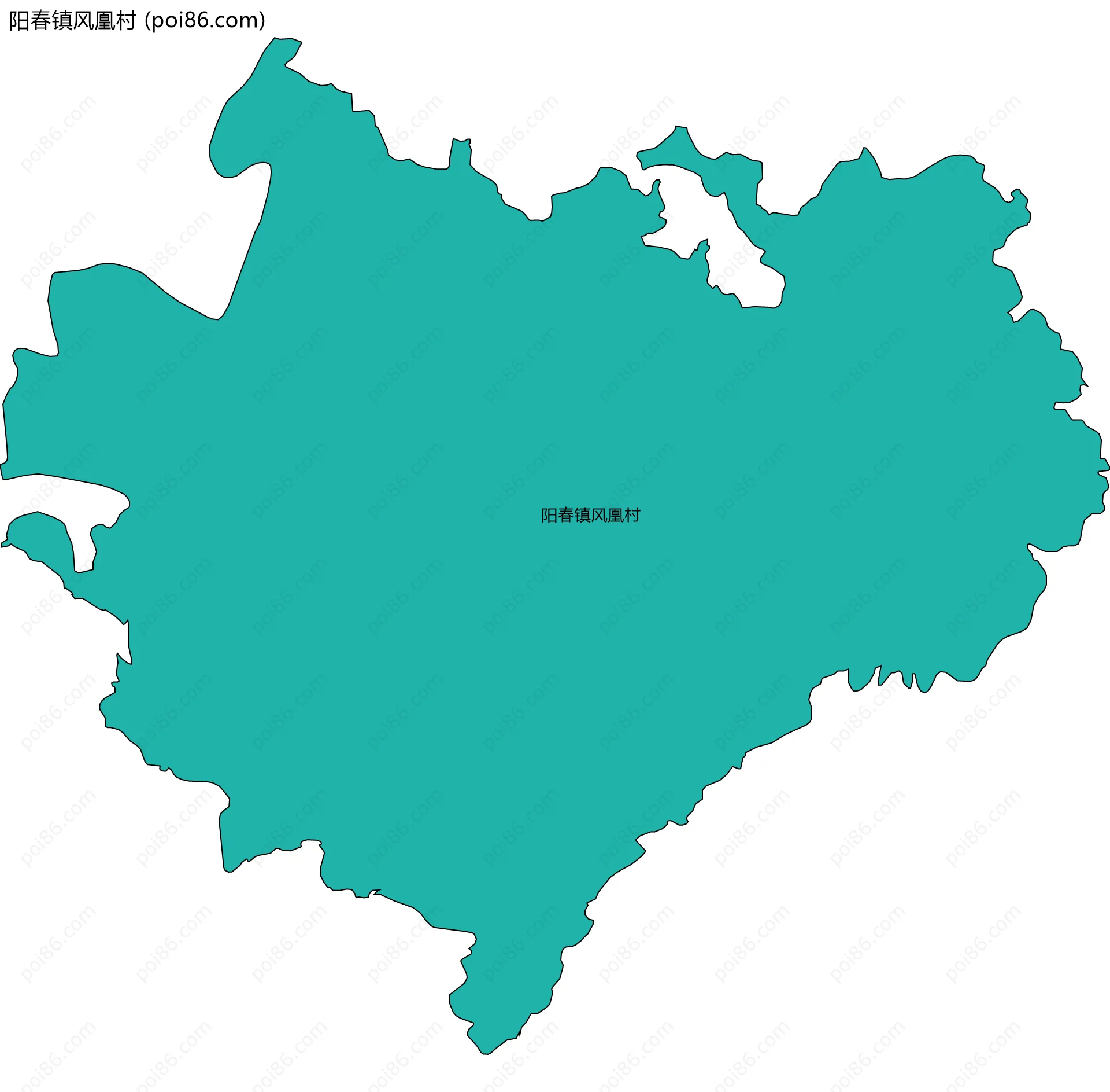 阳春镇风凰村边界地图