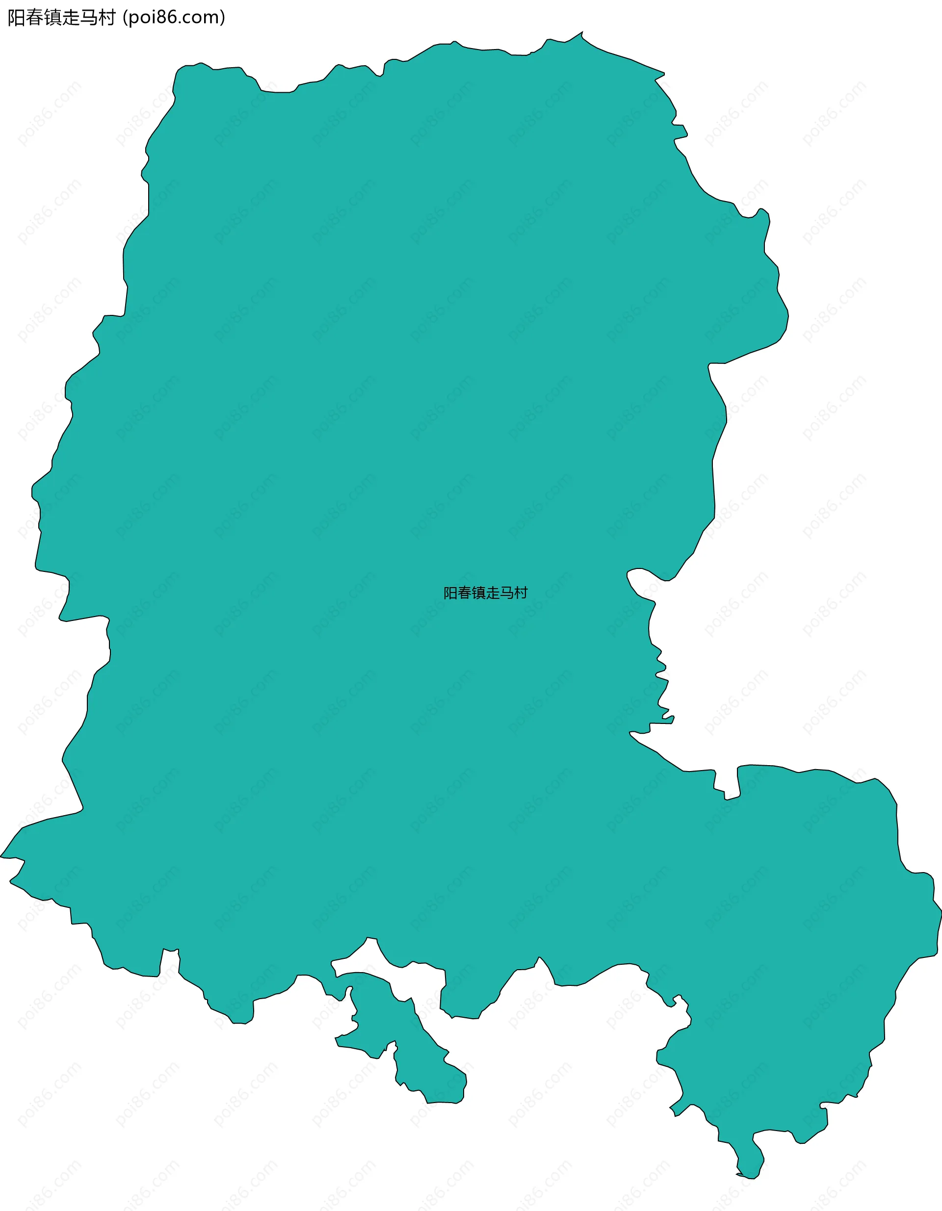 阳春镇走马村边界地图