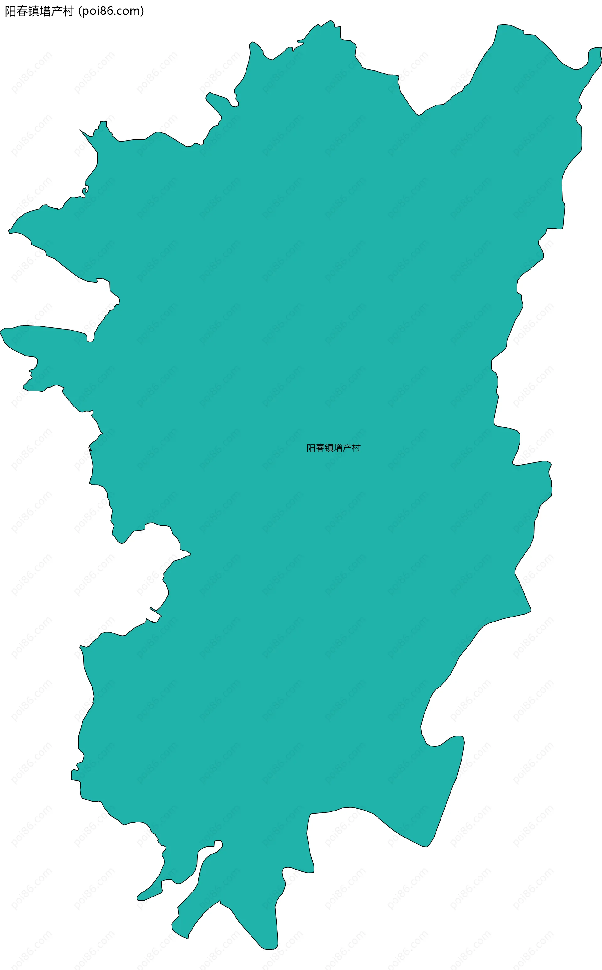 阳春镇增产村边界地图