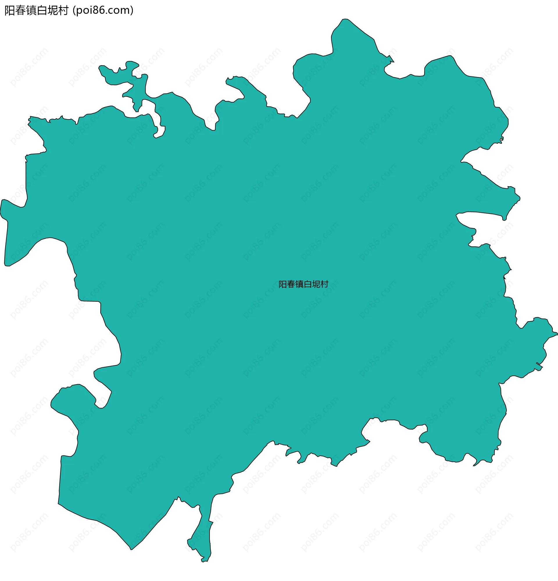 阳春镇白坭村边界地图