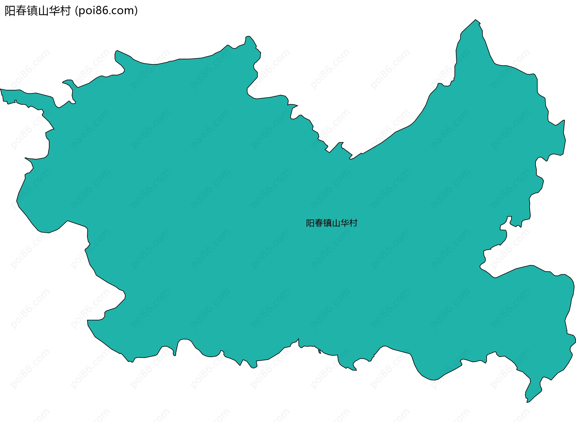 阳春镇山华村边界地图