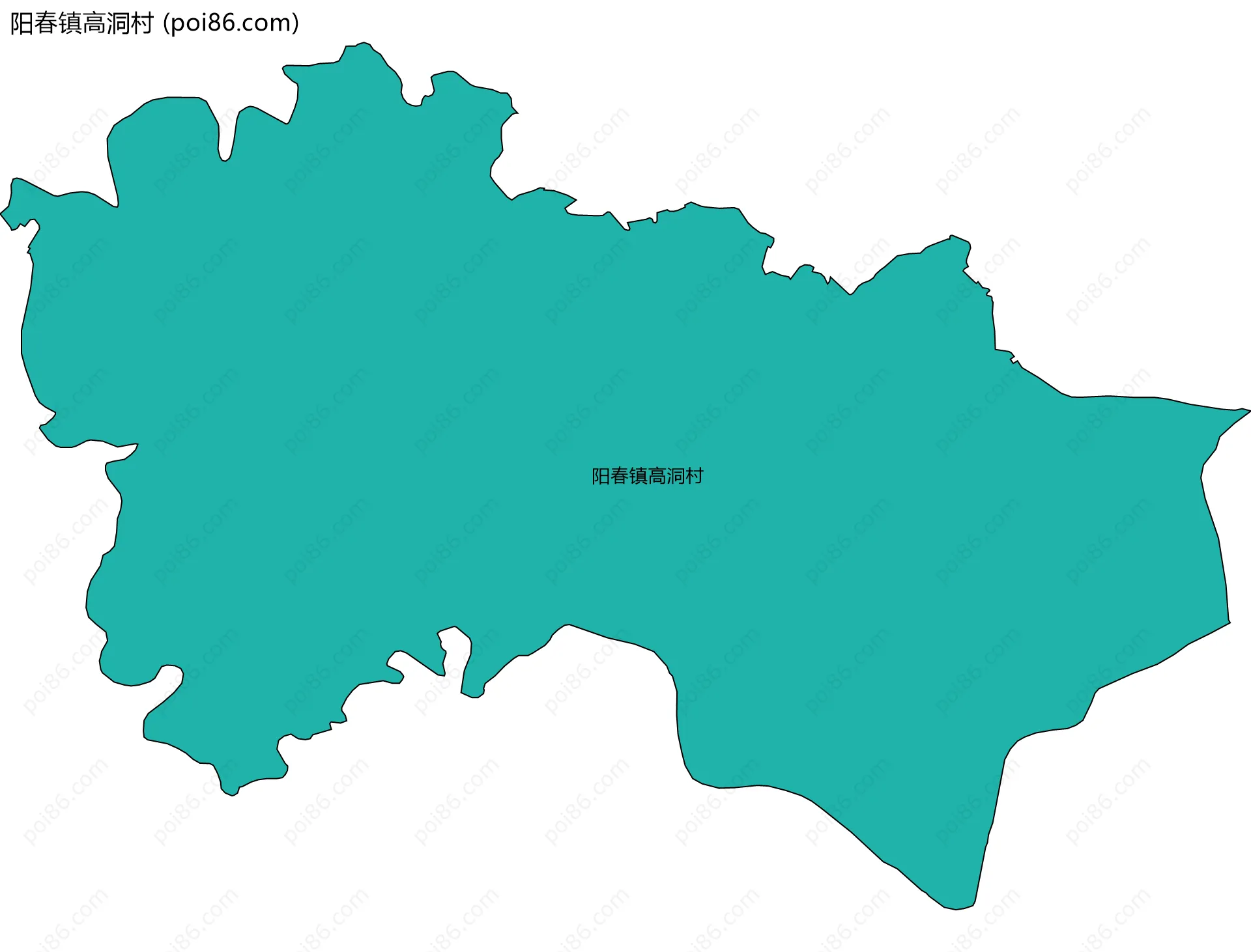 阳春镇高洞村边界地图