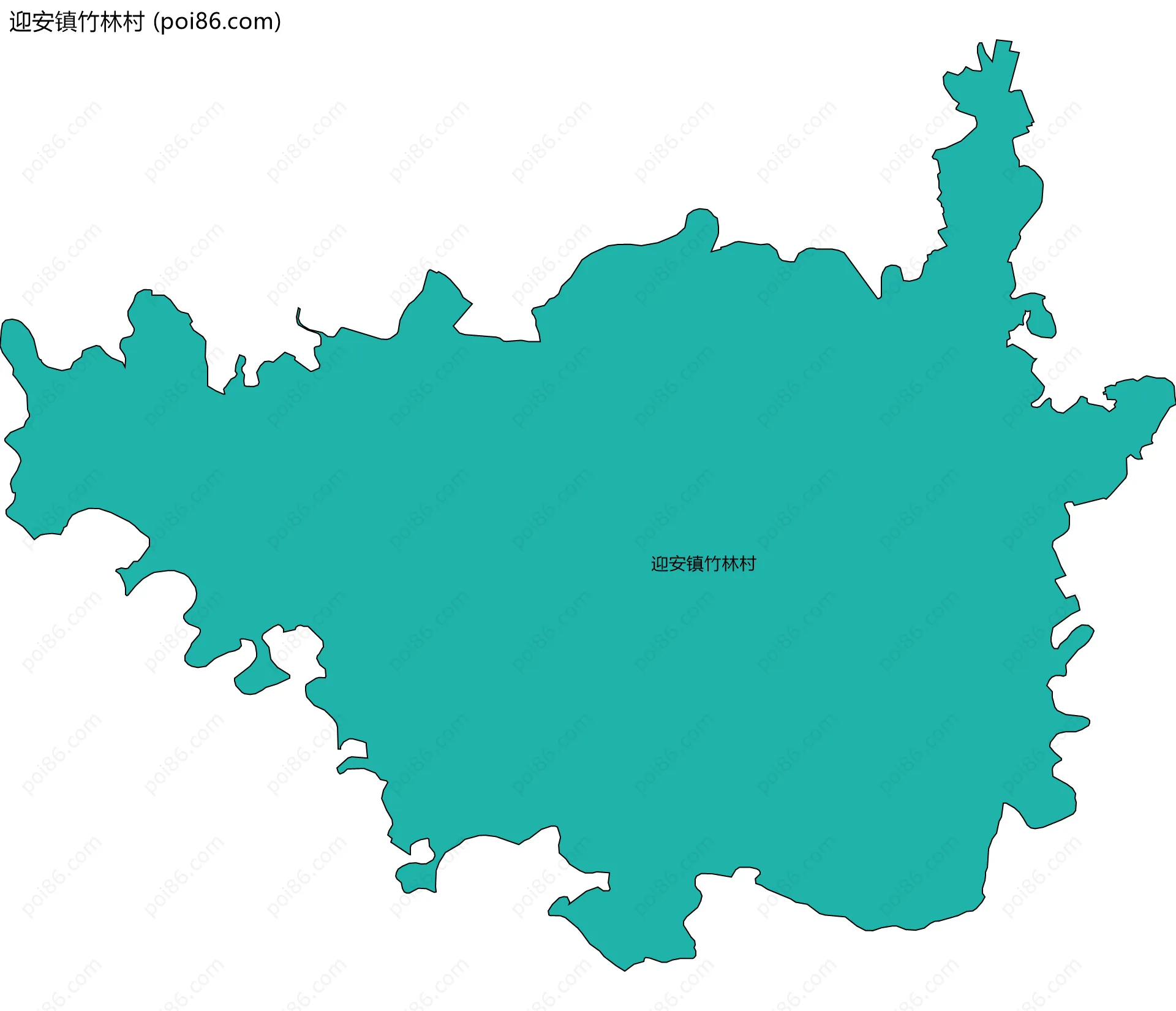 迎安镇竹林村边界地图