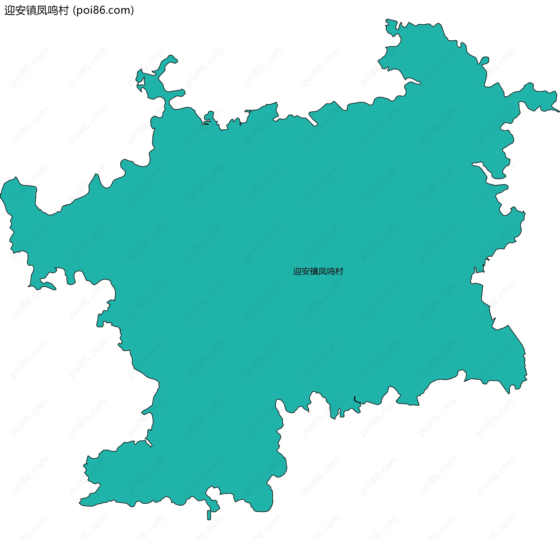 迎安镇凤鸣村边界地图
