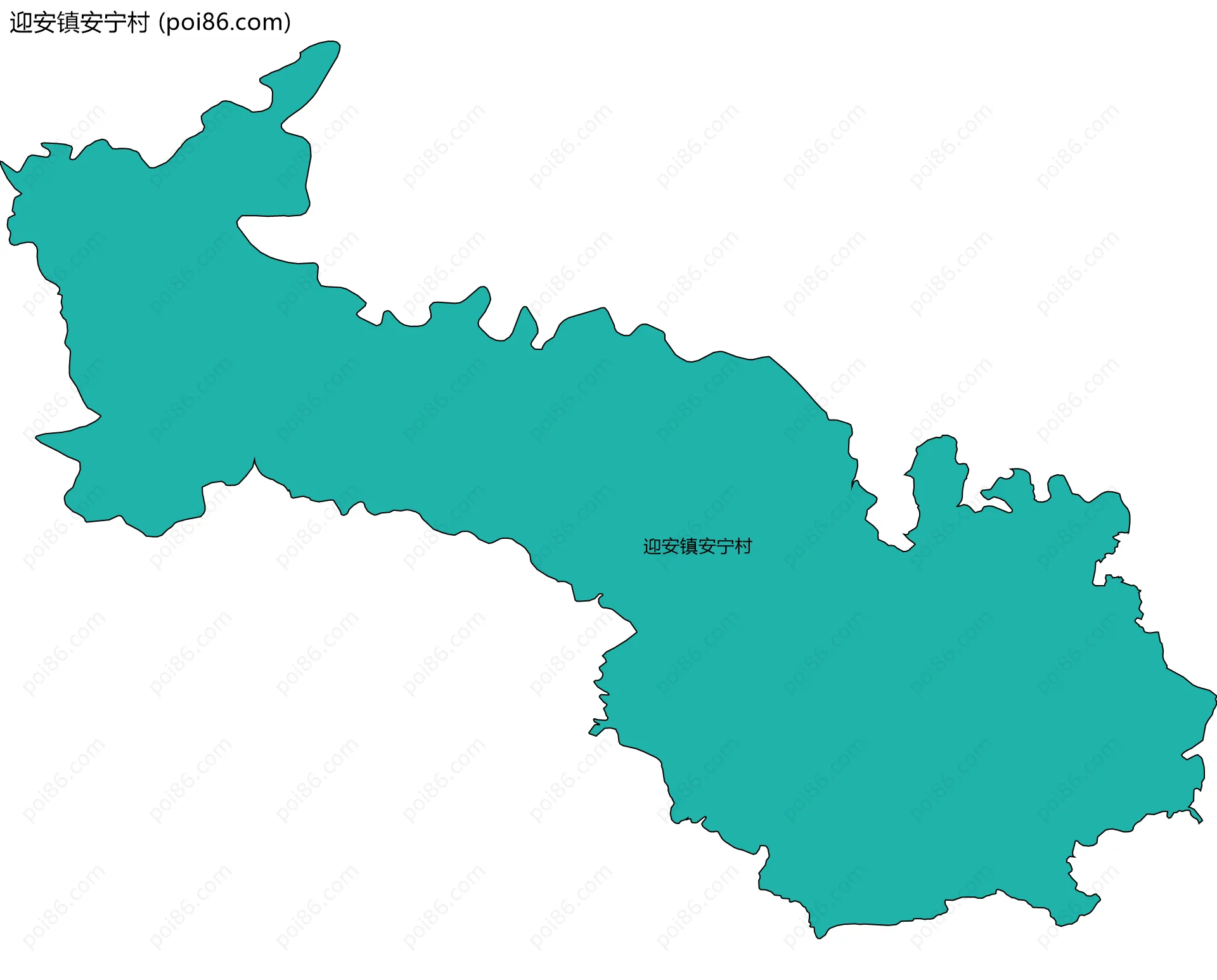 迎安镇安宁村边界地图