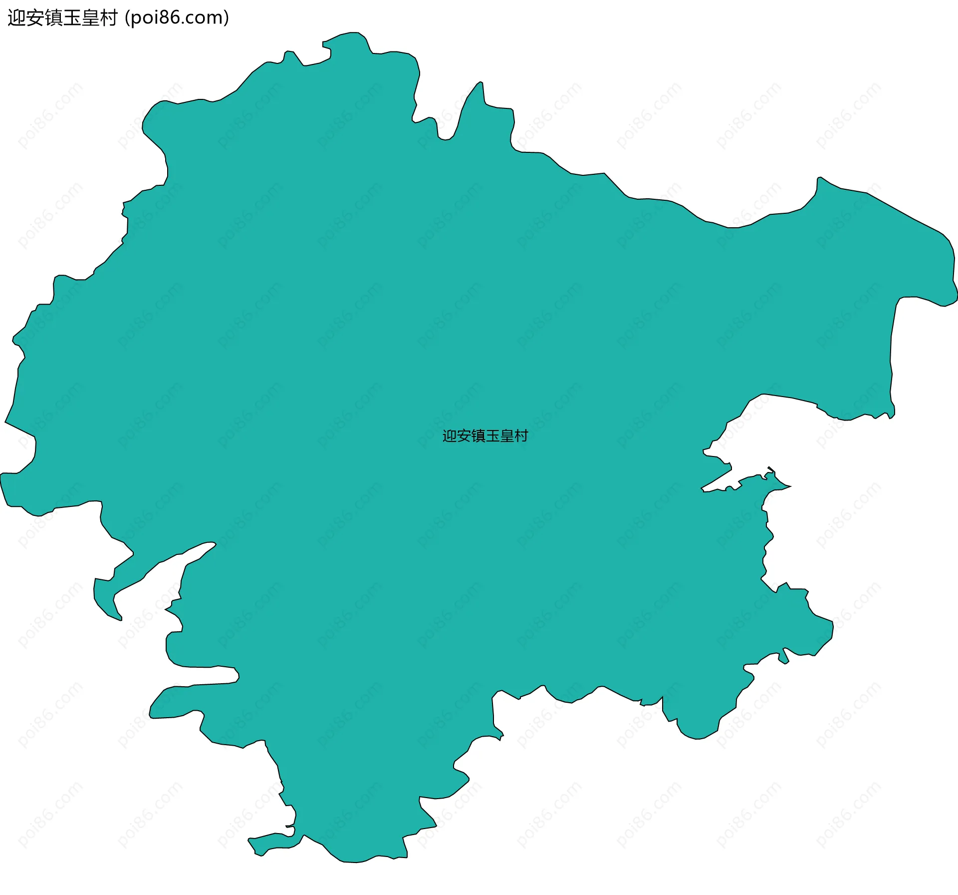 迎安镇玉皇村边界地图