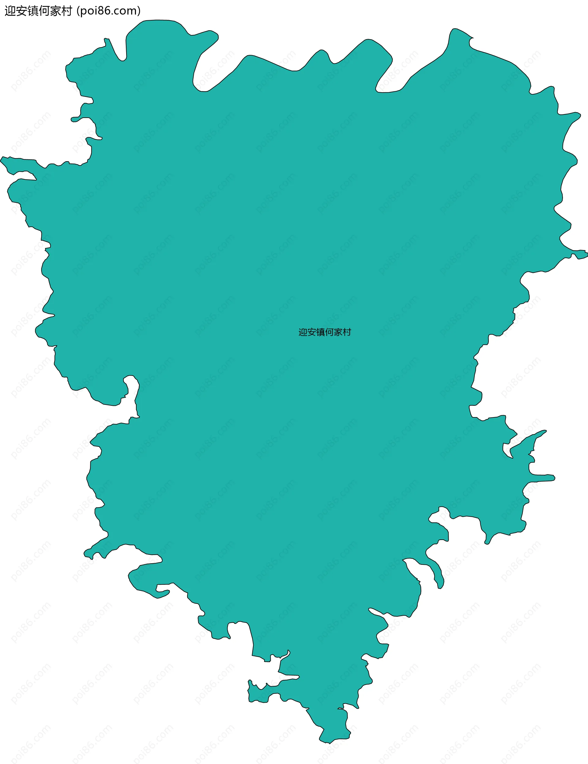 迎安镇何家村边界地图